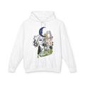 Astro Chic Graphic Hoodie — Moon, Stars & Retro Portrait Art