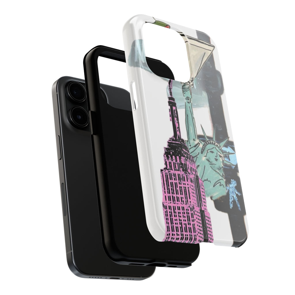 Tough Phone Case — Pop Art New York City Phone Cover (Statue of Liberty & Empire State)