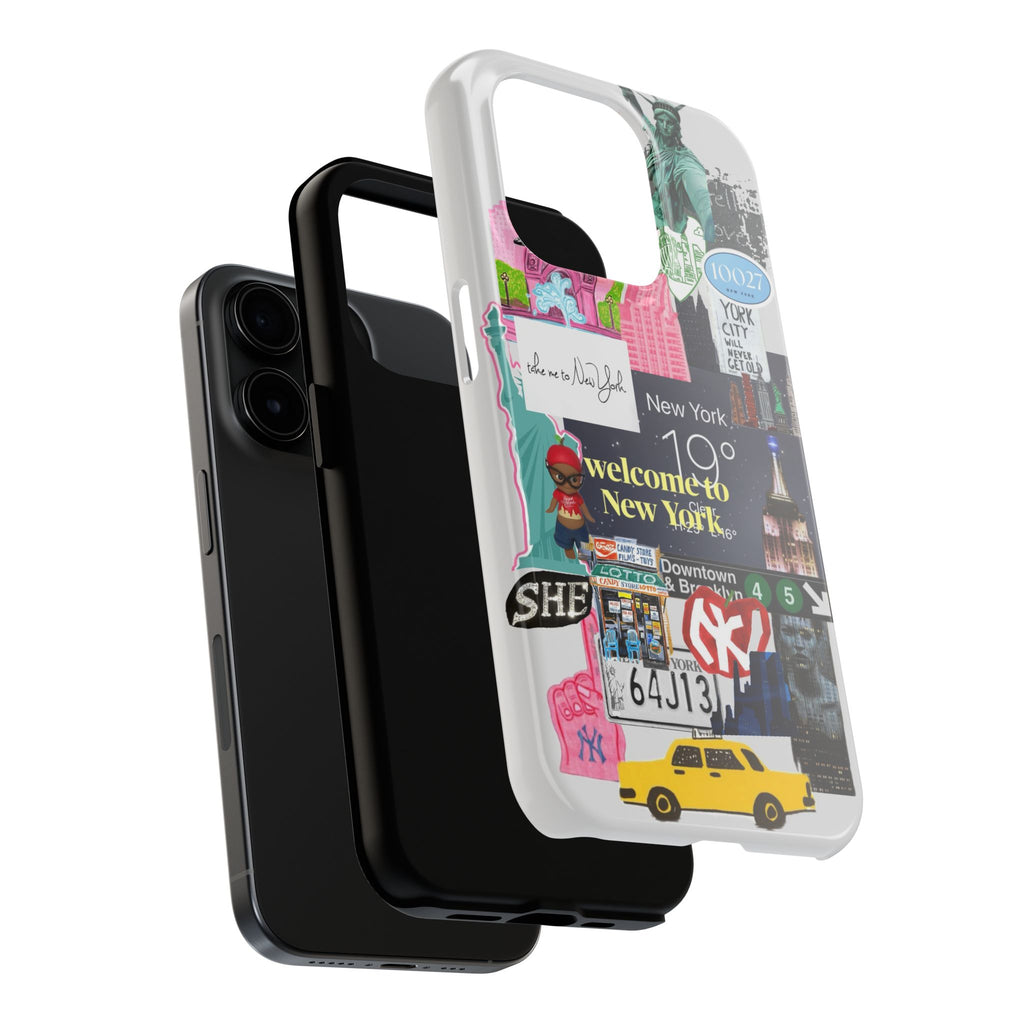 New York Collage Tough Phone Case — 'Welcome to New York' Cityscape Design
