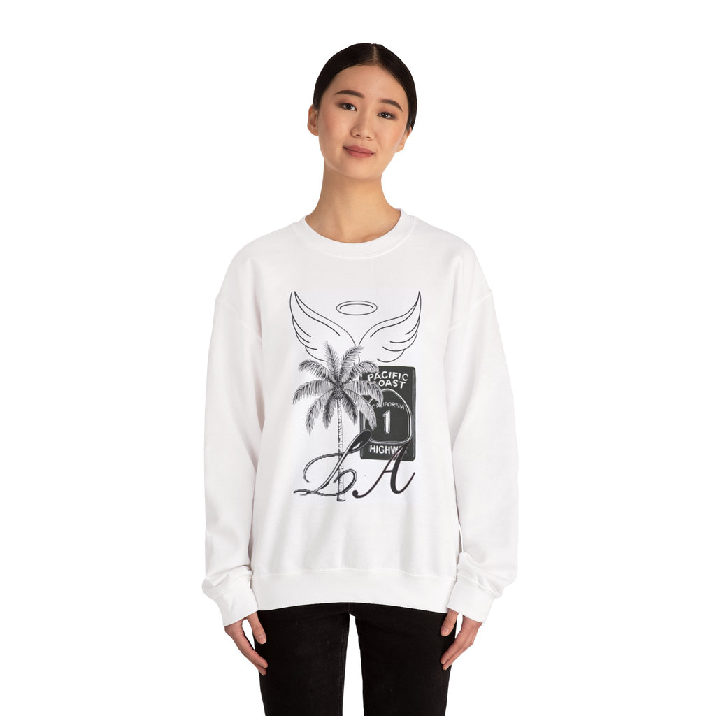California Palm Highway Sweatshirt — LA Angel Wings Crewneck