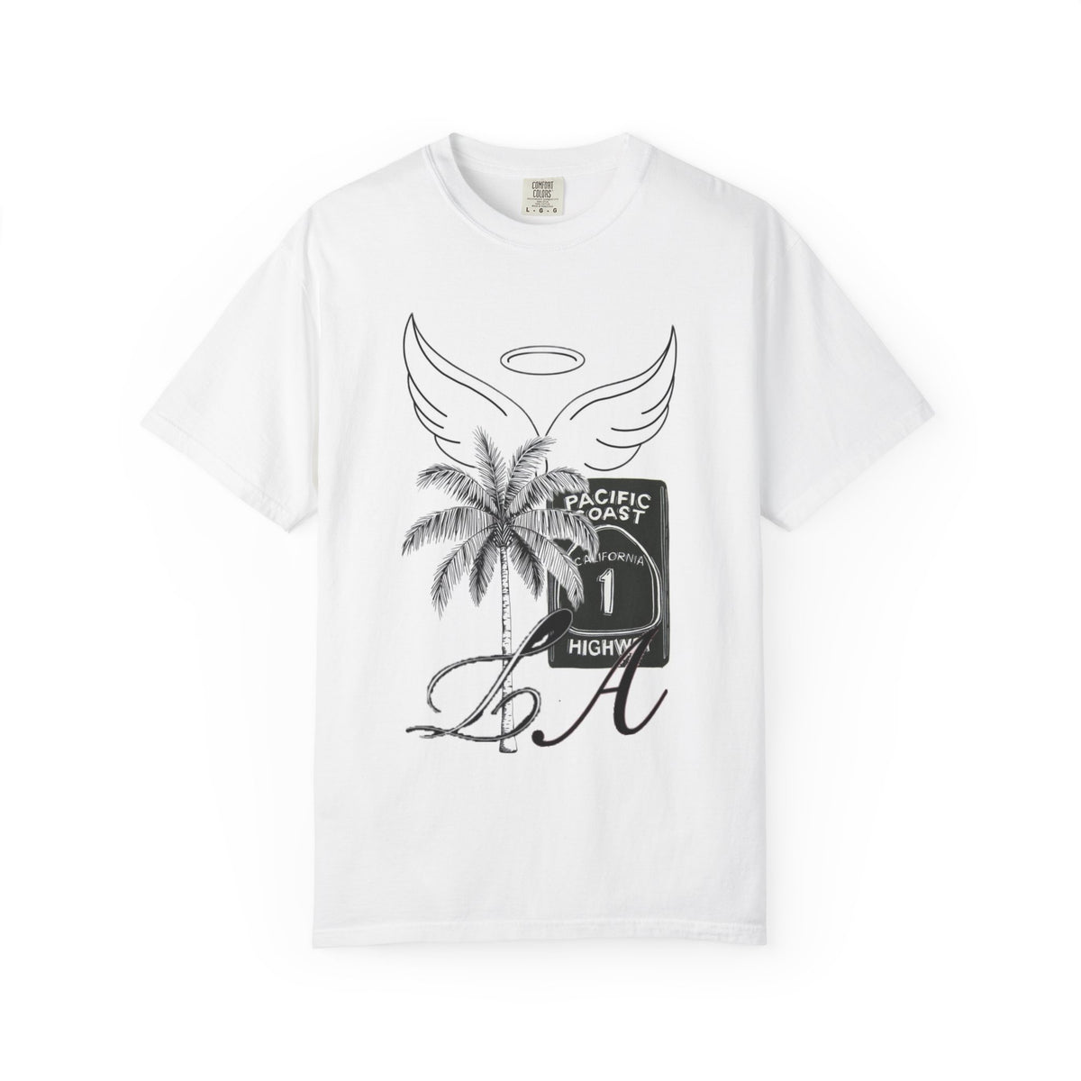 California Palm Beach T-Shirt — DA Highway Vintage Angel Wings Design