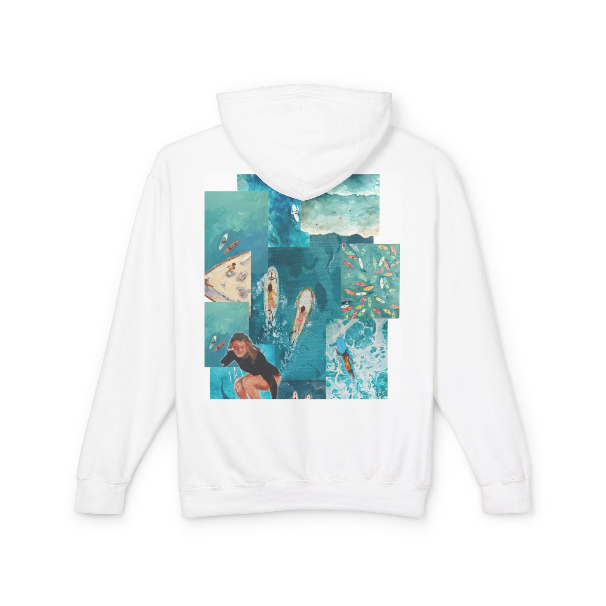 Ocean Collage Hoodie — Surf & Tropical Vacation Vibes