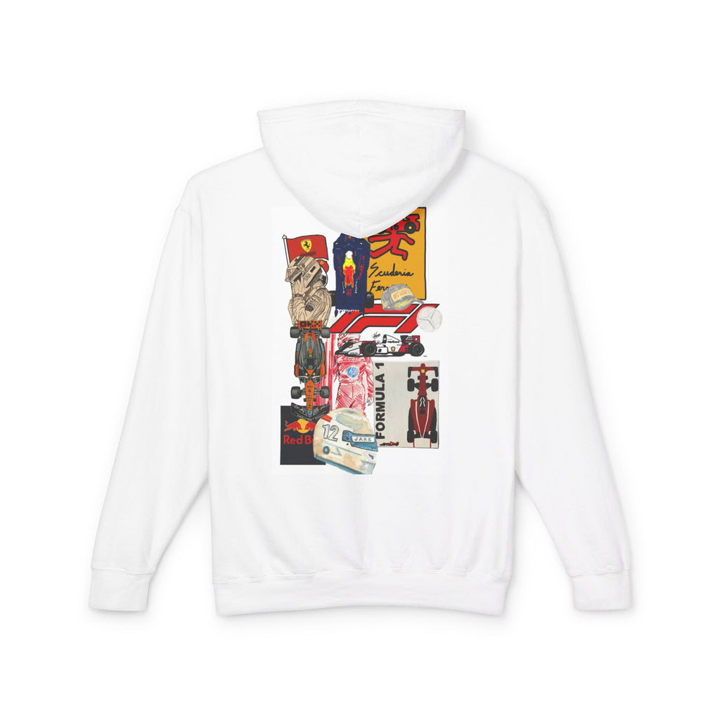 Racing Collage Hoodie – Vintage Motorsports Poster Graphic