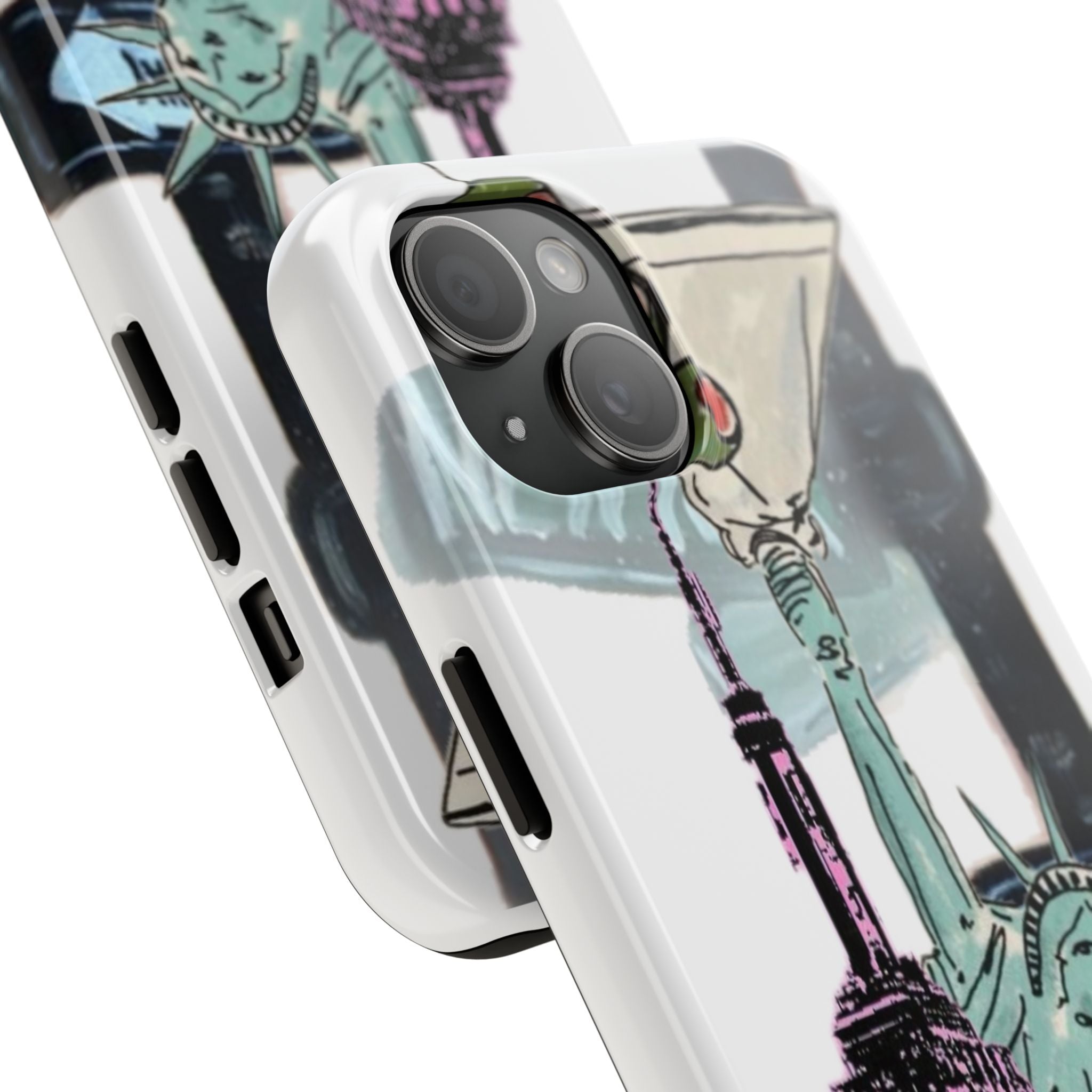 Tough Phone Case — Pop Art New York City Phone Cover (Statue of Liberty & Empire State)