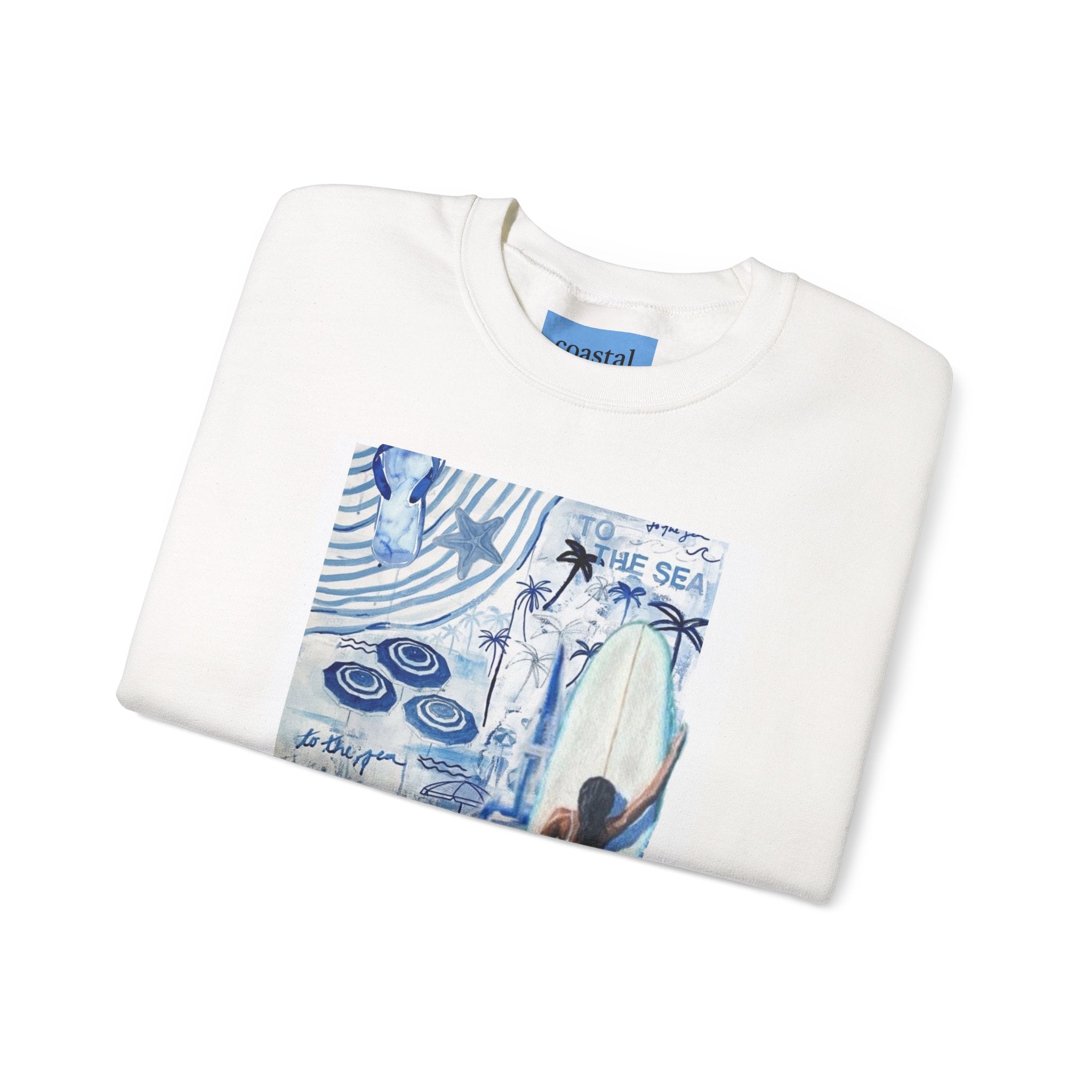 Summer Surf Crewneck Sweatshirt — Vintage Beach Graphic