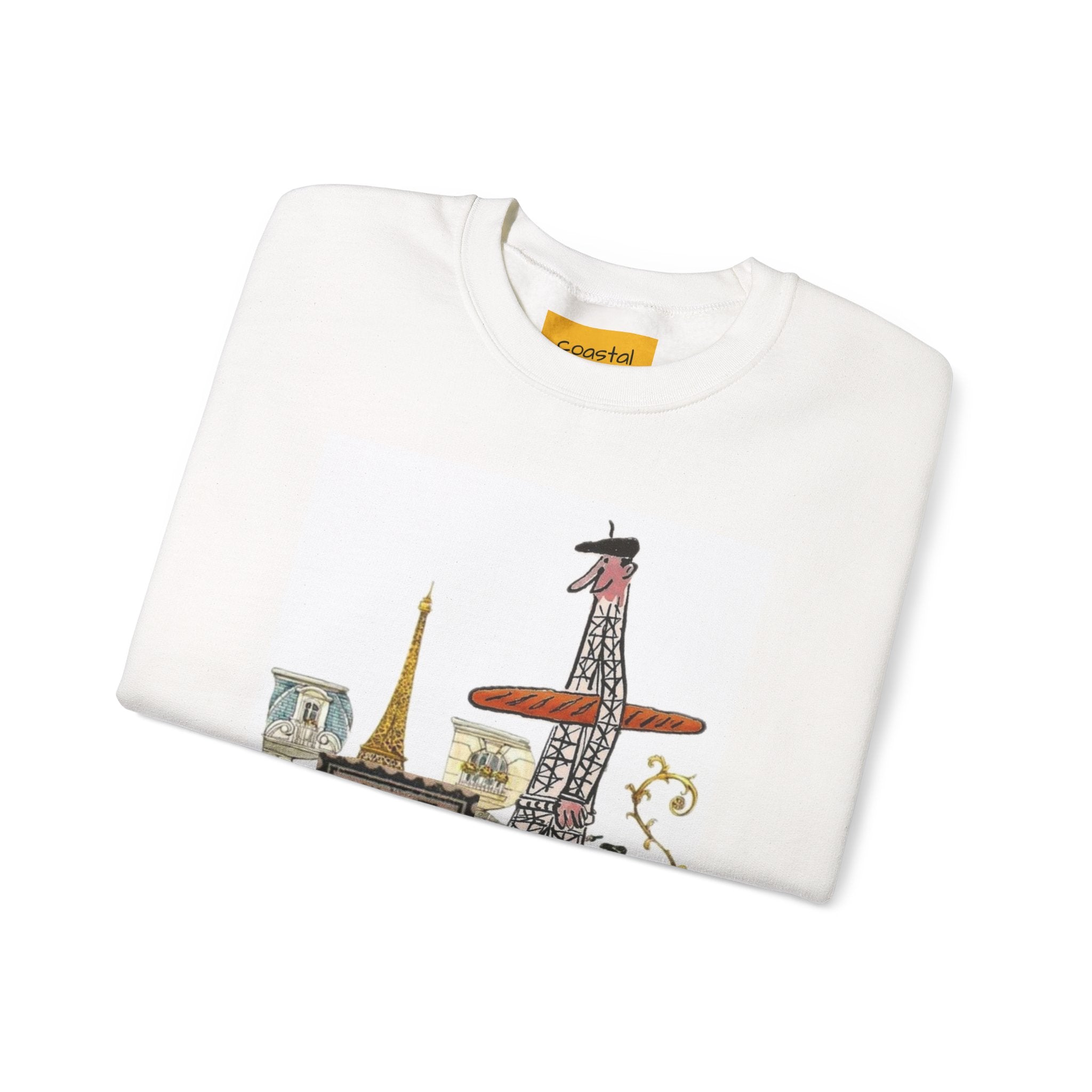 Paris Icons Crewneck Sweatshirt — Eiffel Tower Collage Travel Graphic