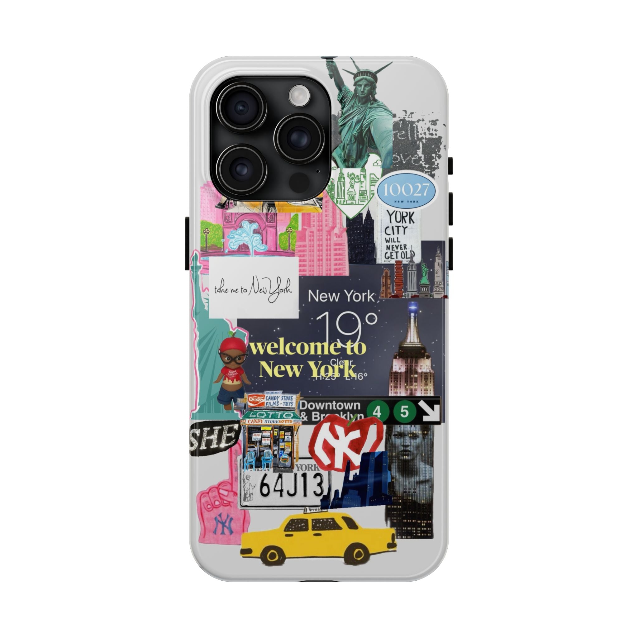 New York Collage Tough Phone Case — 'Welcome to New York' Cityscape Design