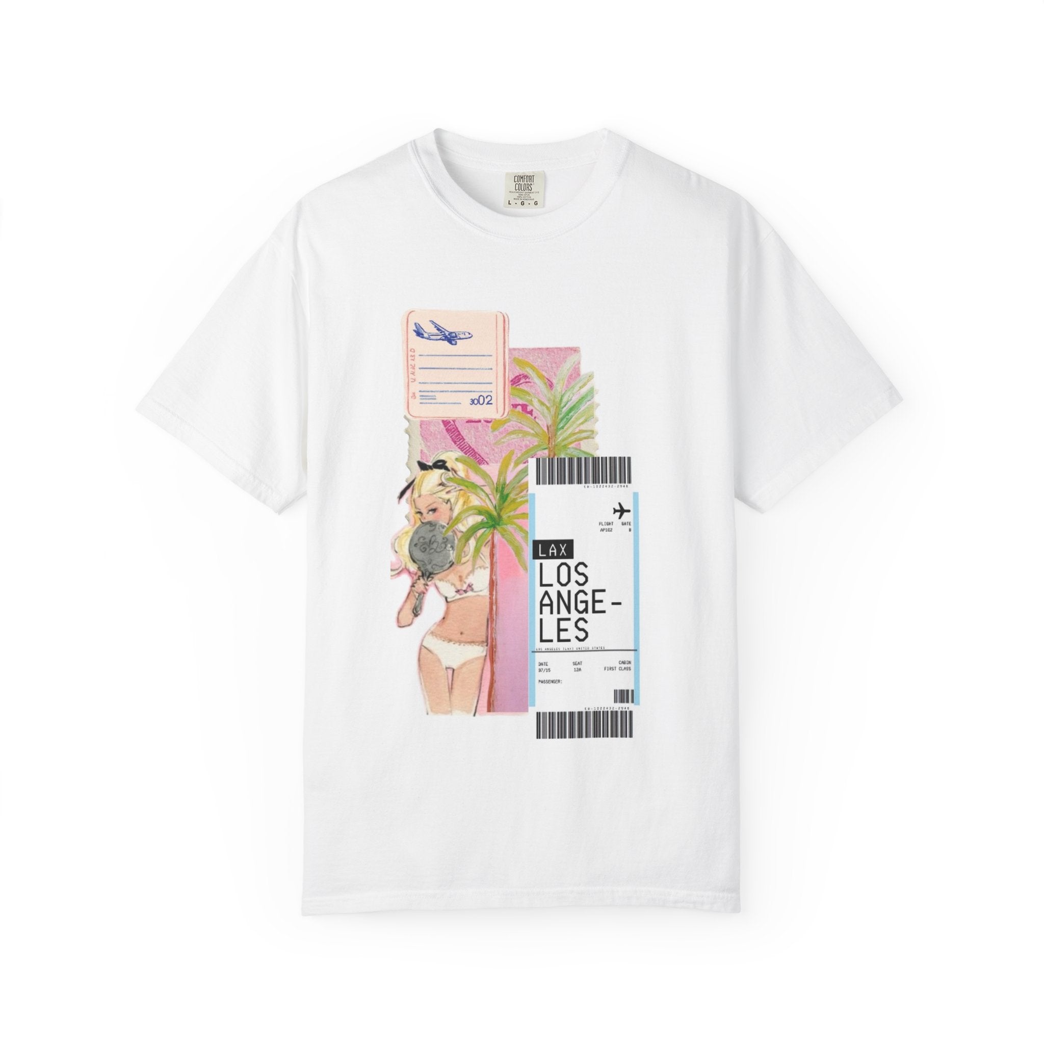 Los Angeles Vintage Ticket T-Shirt — 'If Lost, Please Return to 9641 Sunset Blvd' Graphic Tee