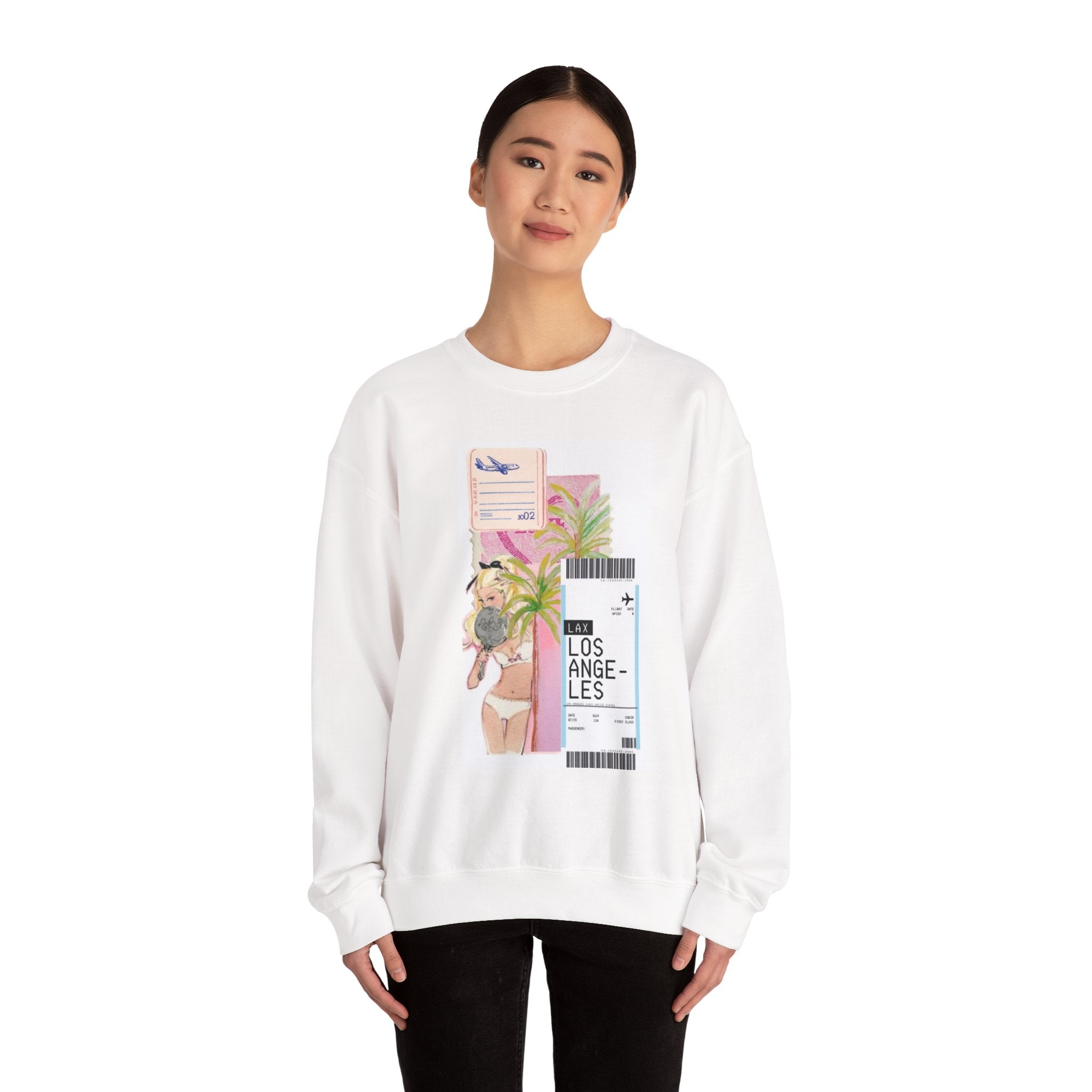 Los Angeles Travel Collage Crewneck Sweatshirt