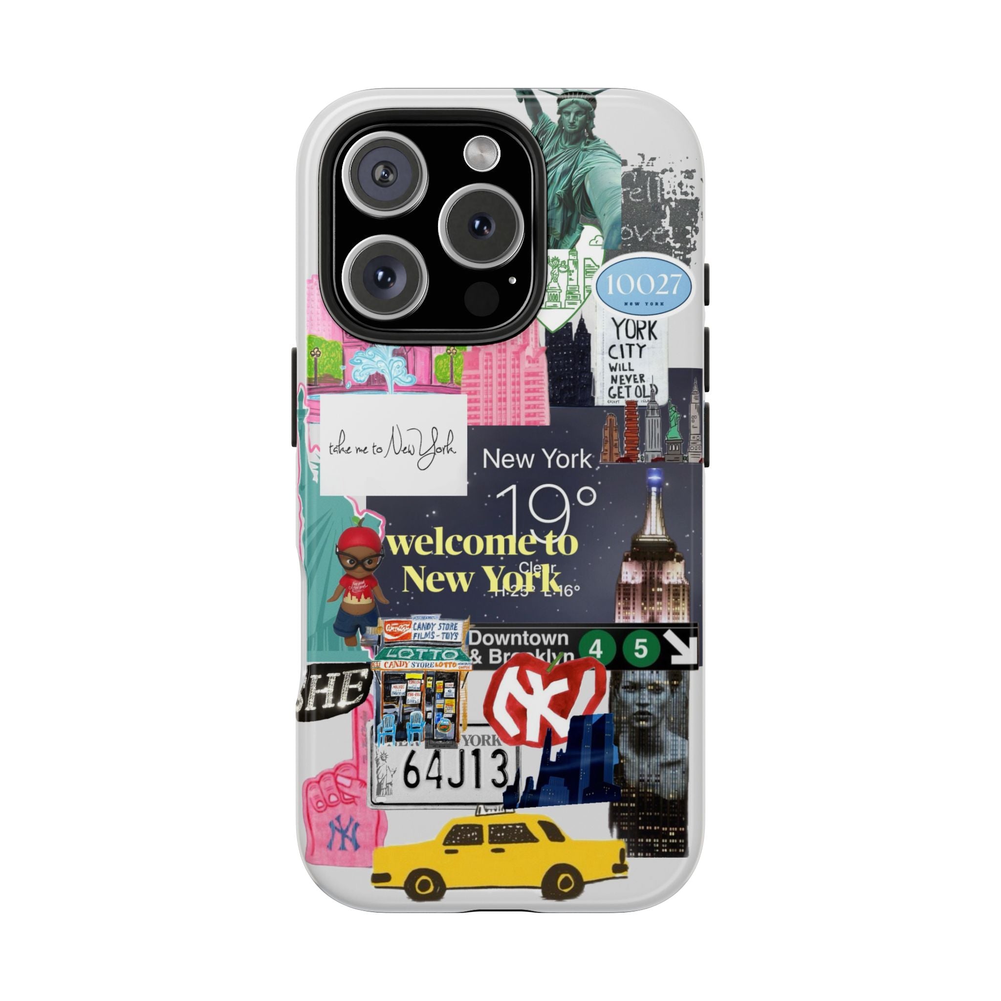New York Collage Tough Phone Case — 'Welcome to New York' Cityscape Design