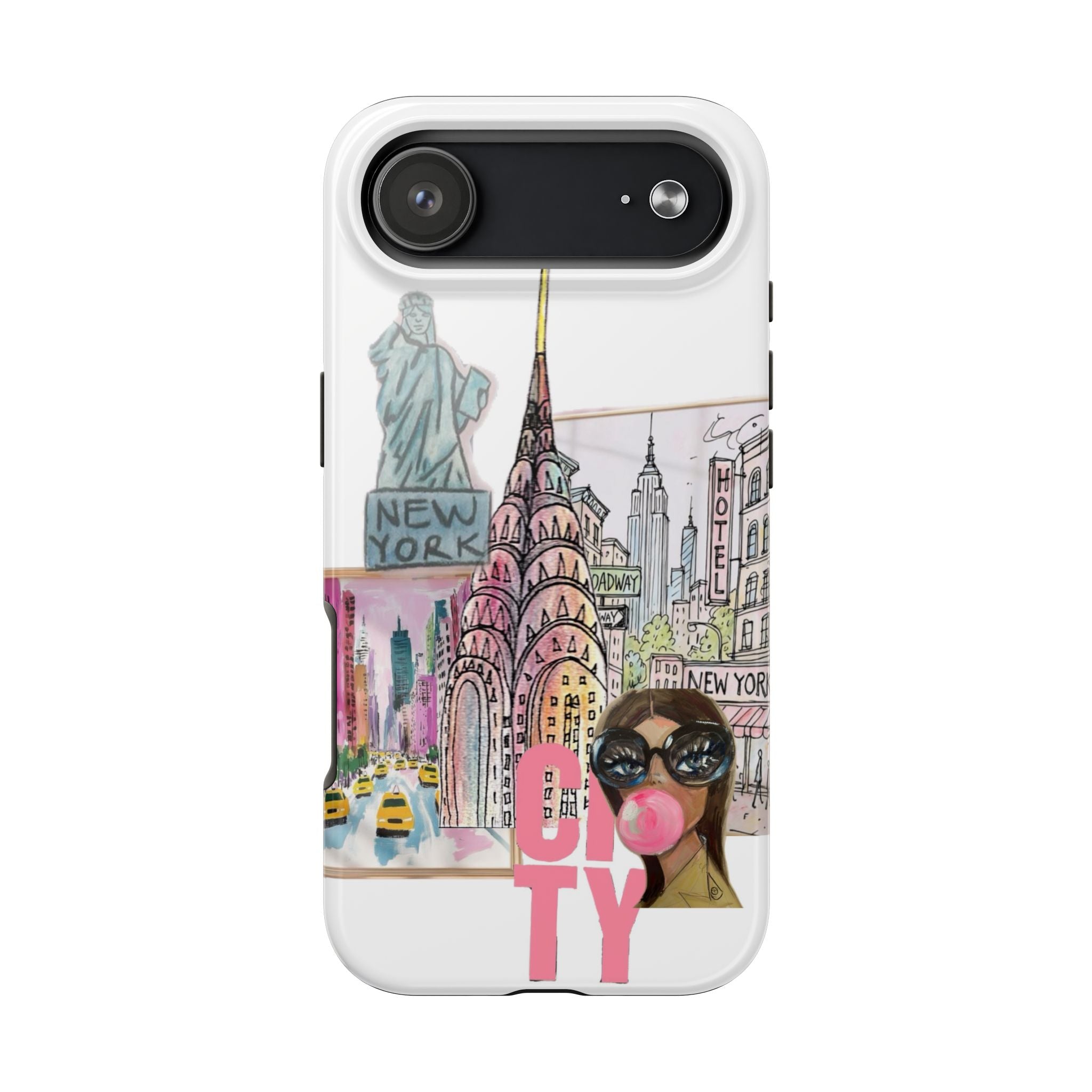NYC Cityscape Tough Phone Case — Chic Urban Landmark Design