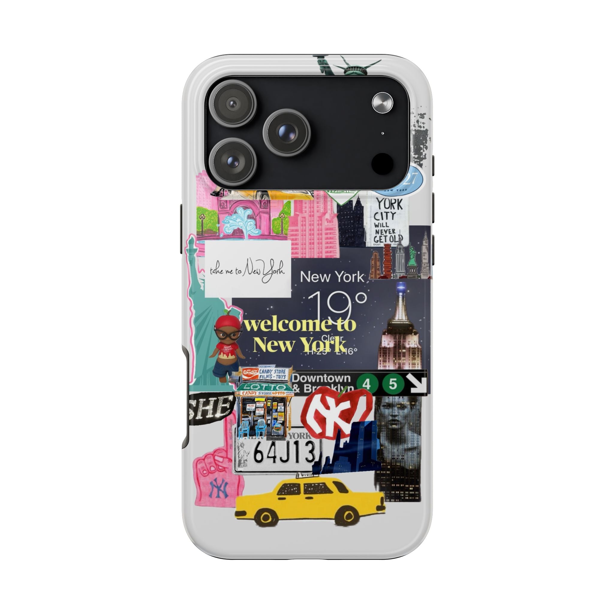 New York Collage Tough Phone Case — 'Welcome to New York' Cityscape Design