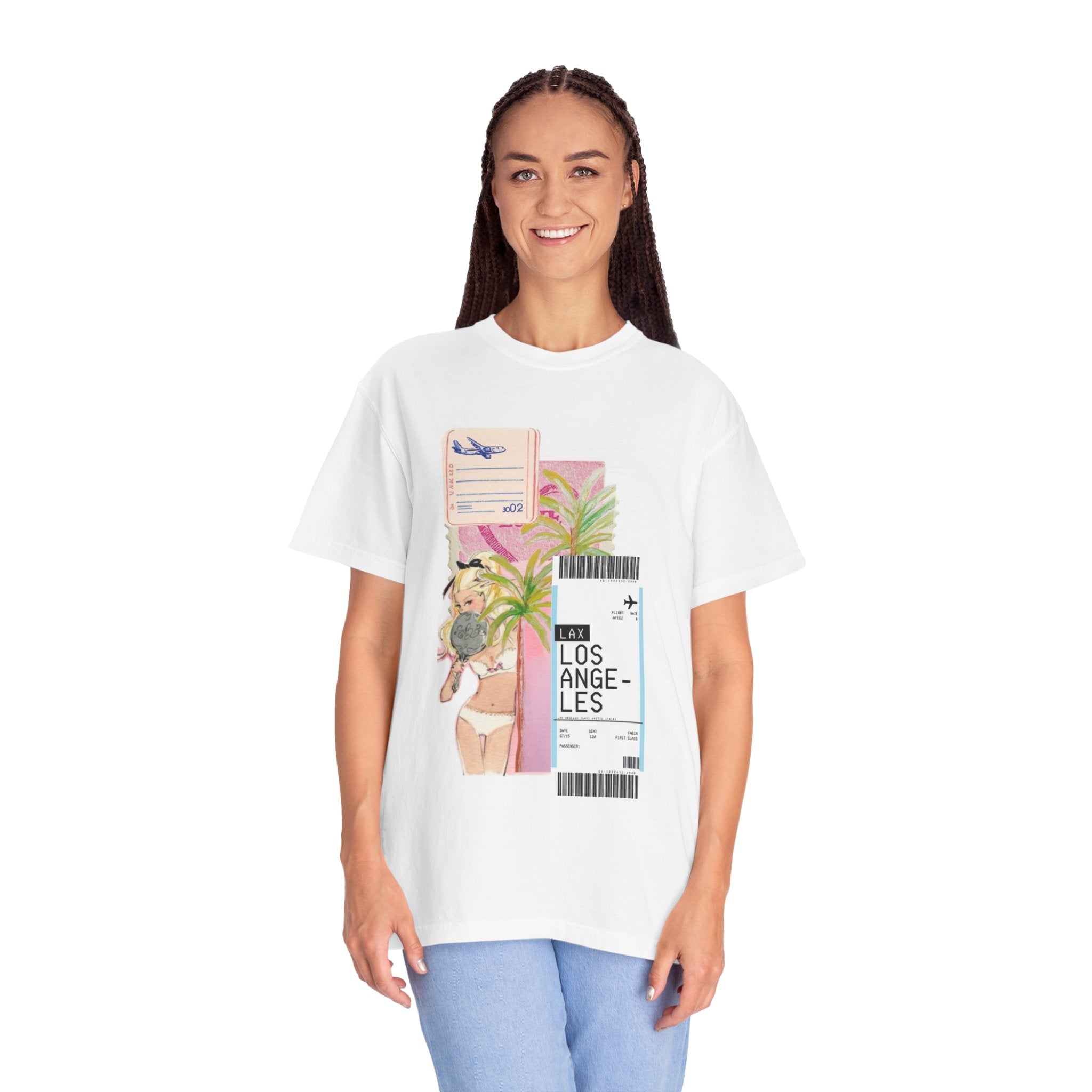 Los Angeles Vintage Ticket T-Shirt — 'If Lost, Please Return to 9641 Sunset Blvd' Graphic Tee
