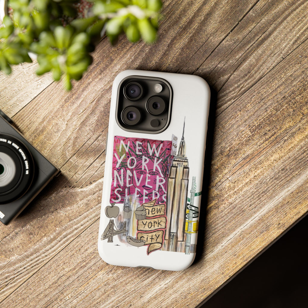 New York Never Sleeps Phone Case — NYC Skyline Protective Case