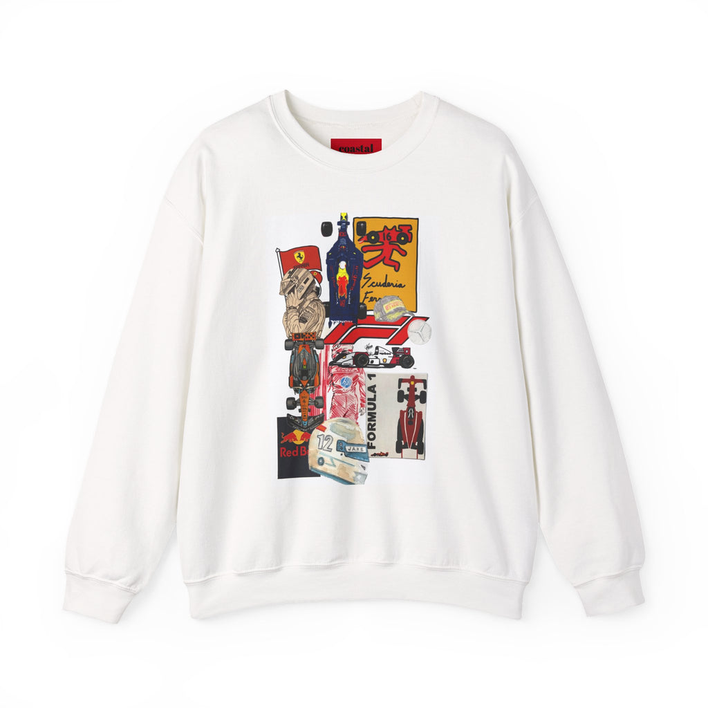 Vintage Racing Collage Sweatshirt