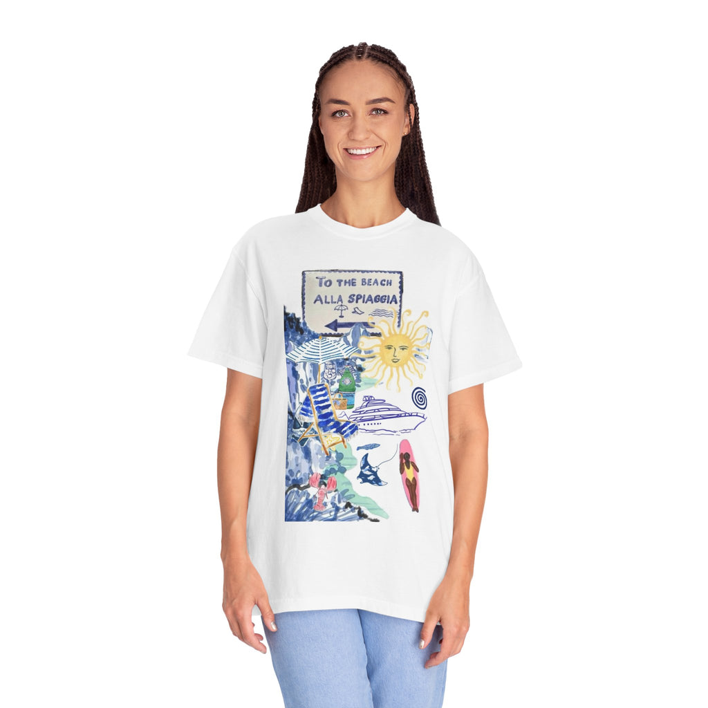 Sunshine Beach Collage T-Shirt — "To the Beaches" Graphic Tee
