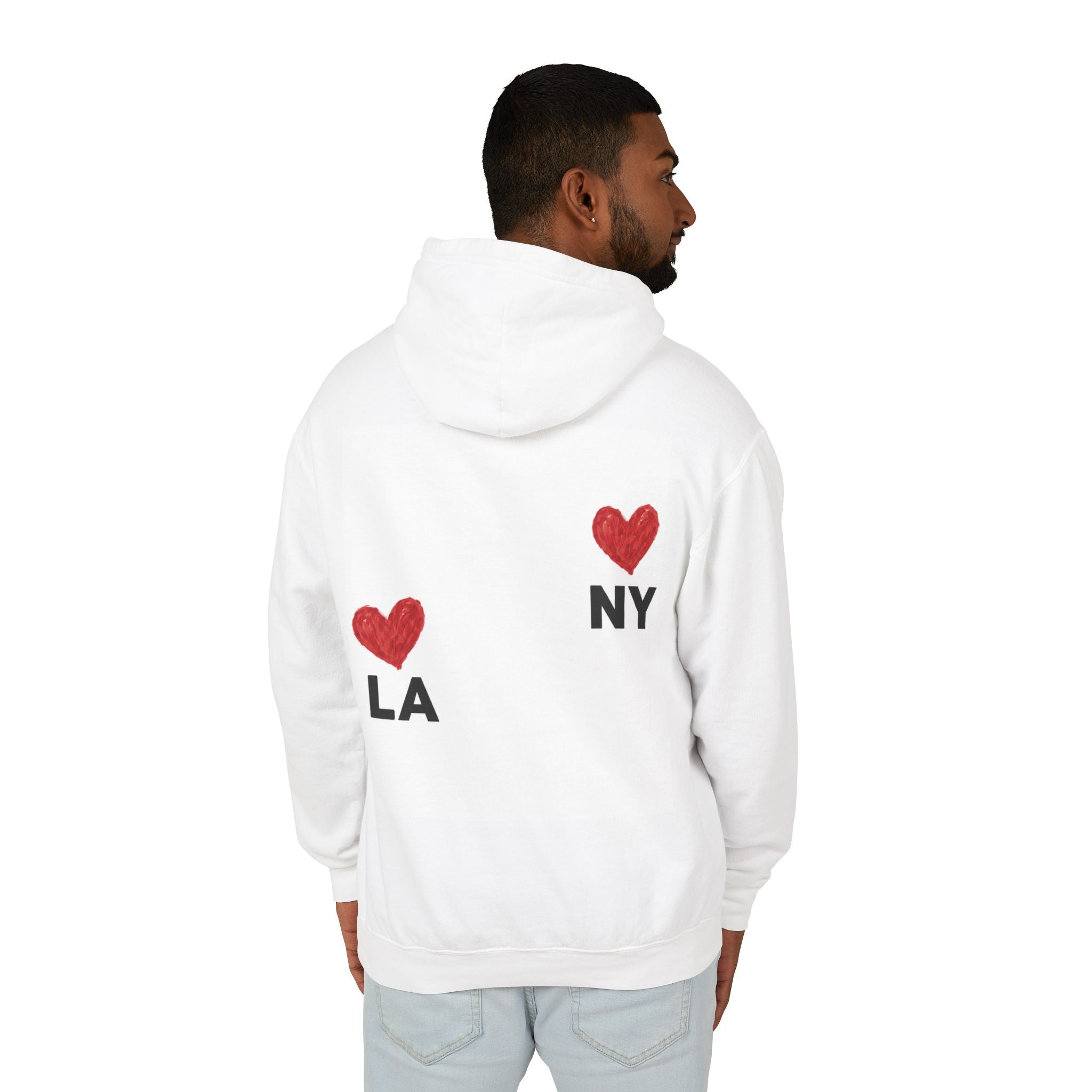 LA  NY Hoodie — Heart City Graphic Lightweight Hooded Sweatshirt