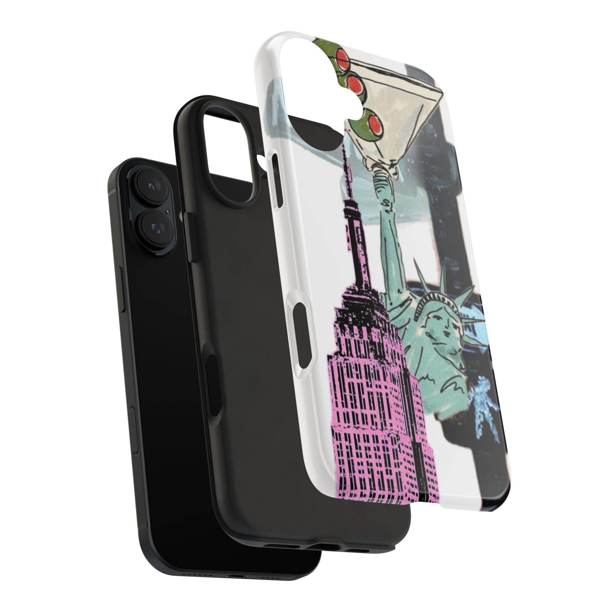 Tough Phone Case — Pop Art New York City Phone Cover (Statue of Liberty & Empire State)