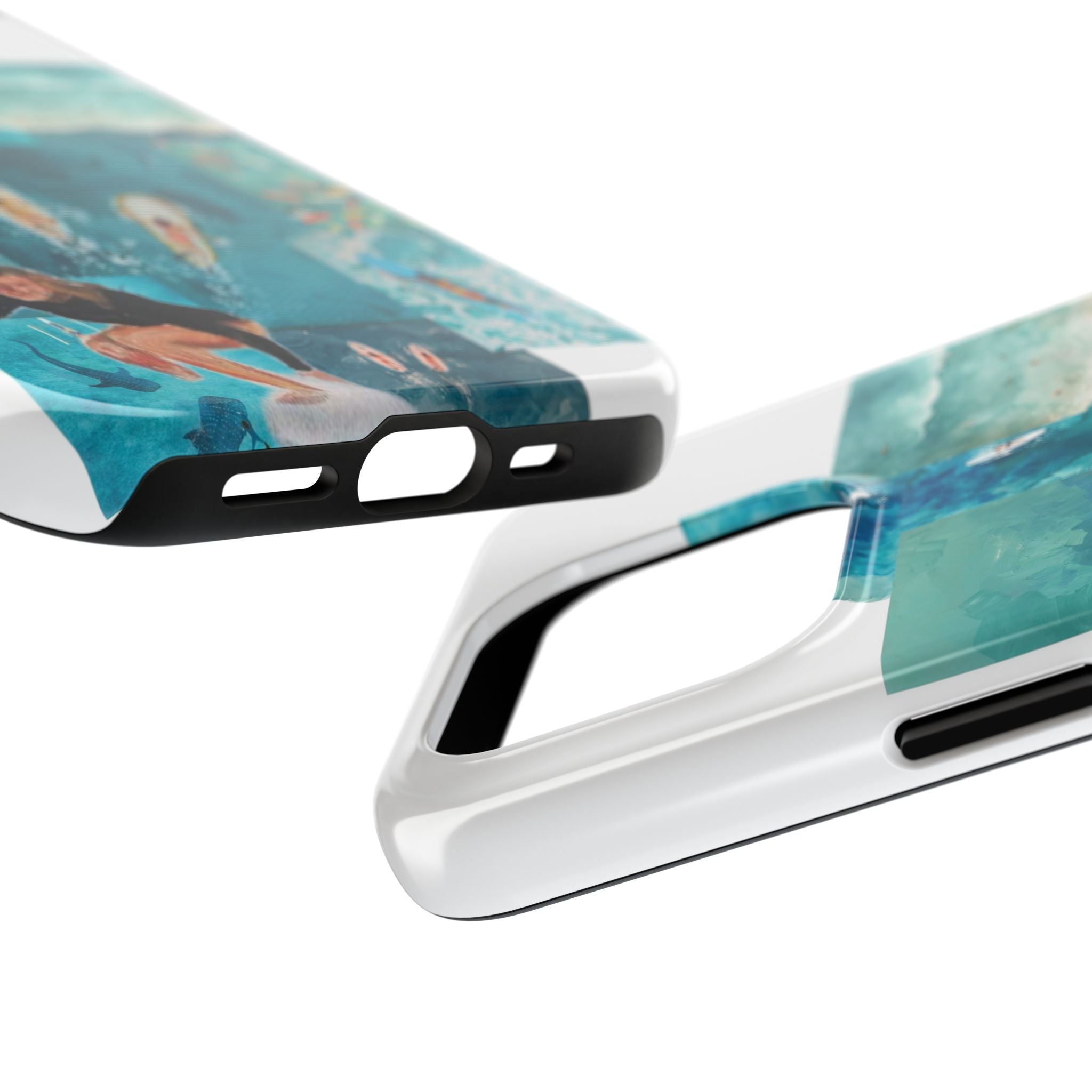 Surf Collage Tough Phone Case — Ocean Waves & Surfer Protective Phone Cover
