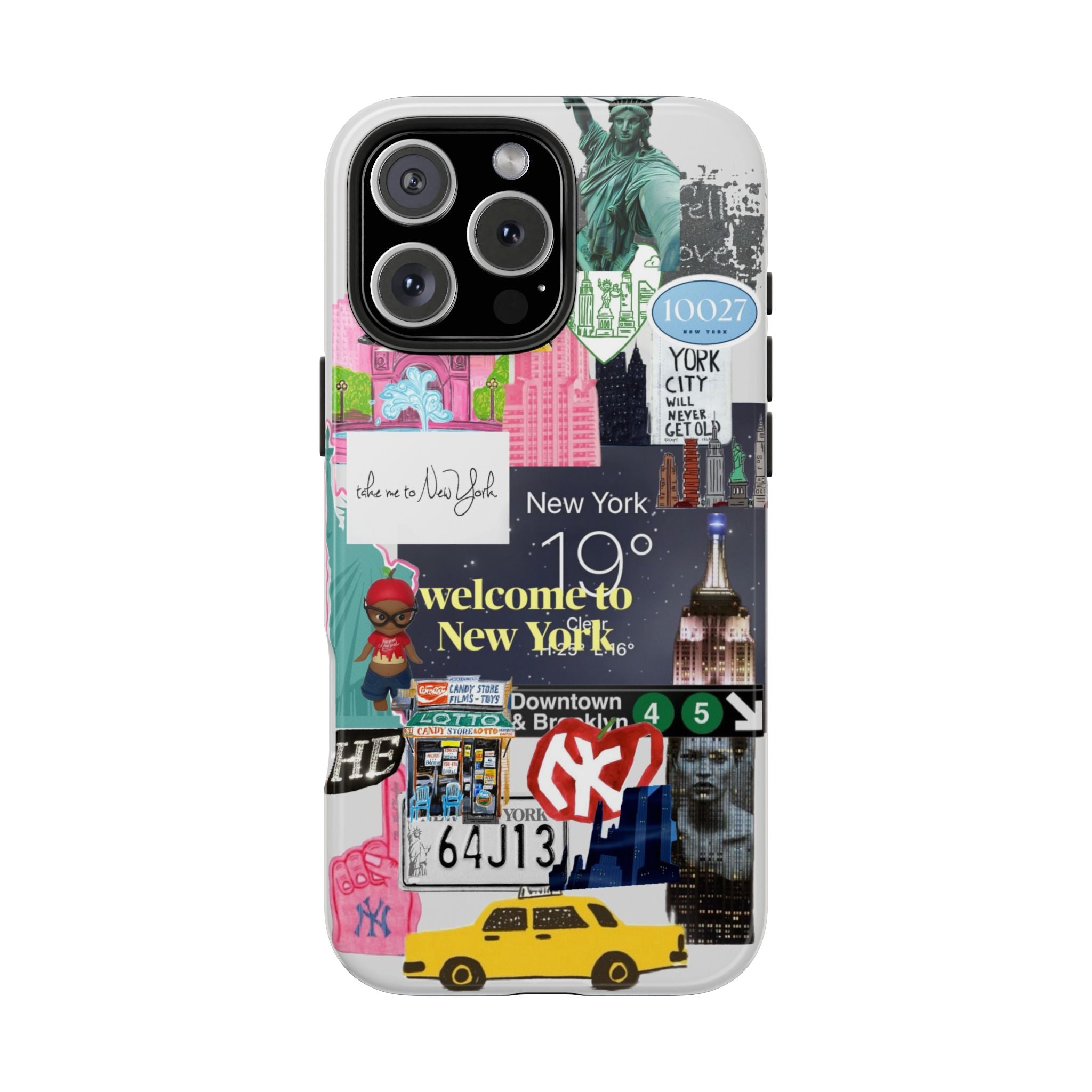 New York Collage Tough Phone Case — 'Welcome to New York' Cityscape Design