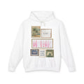 Pray For Surf Collage Hoodie — Pink Surfboards & Vintage Beach Prints