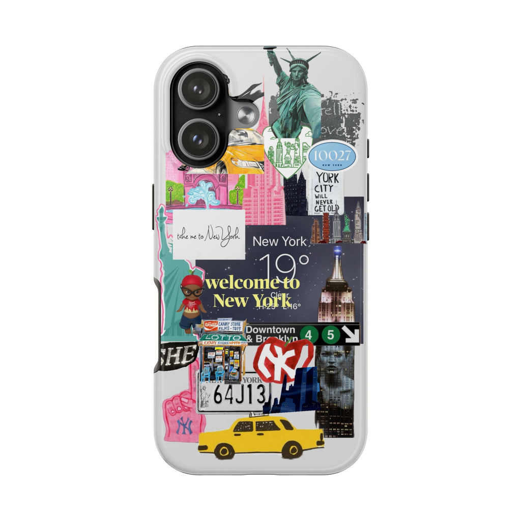 New York Collage Tough Phone Case — 'Welcome to New York' Cityscape Design