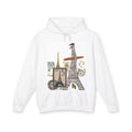 Paris Collage Hoodie — Eiffel Tower Vintage Travel Graphic Sweatshirt