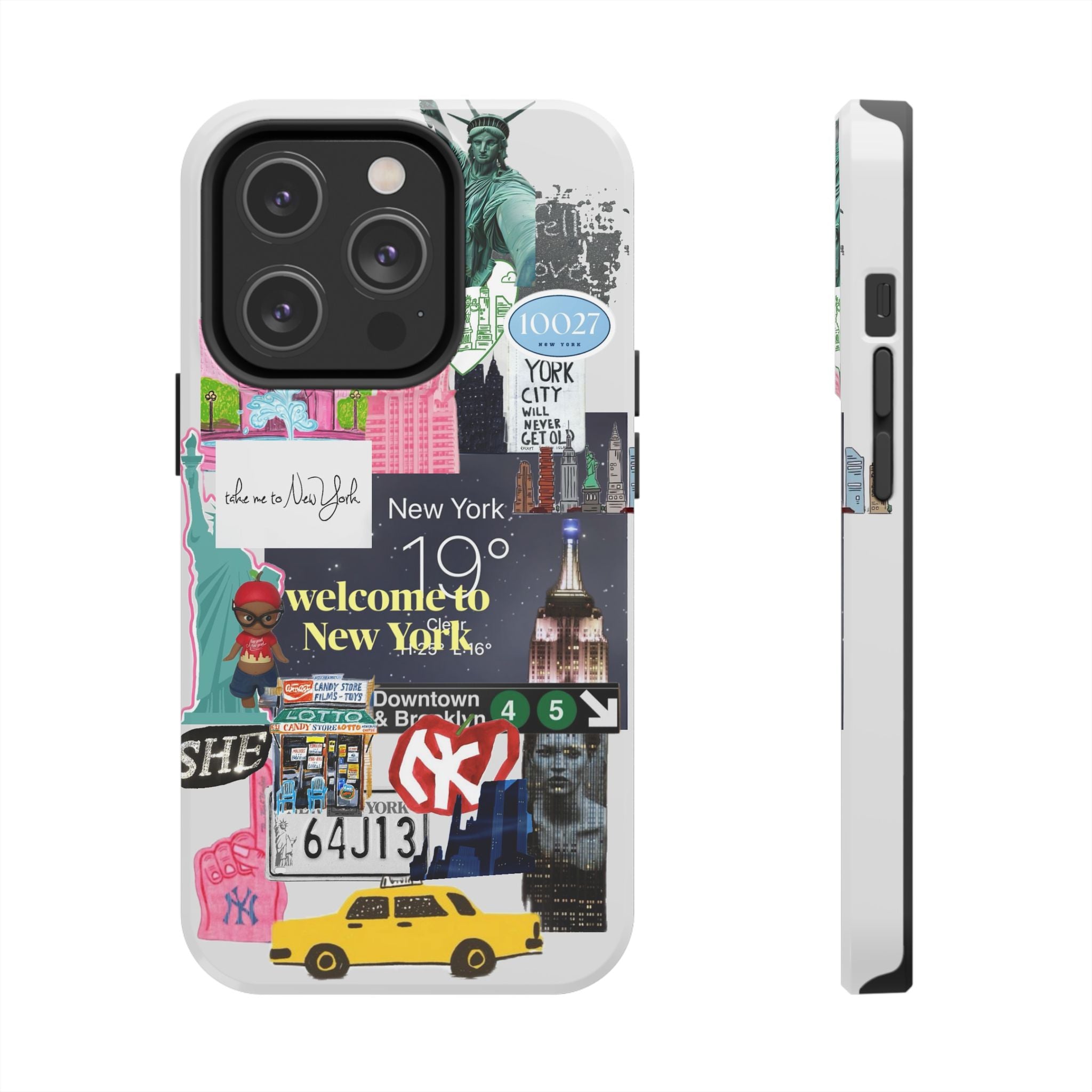 New York Collage Tough Phone Case — 'Welcome to New York' Cityscape Design