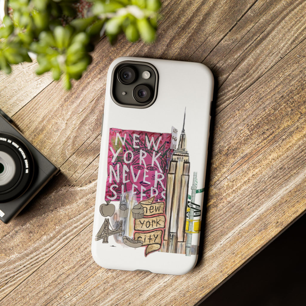 New York Never Sleeps Phone Case — NYC Skyline Protective Case