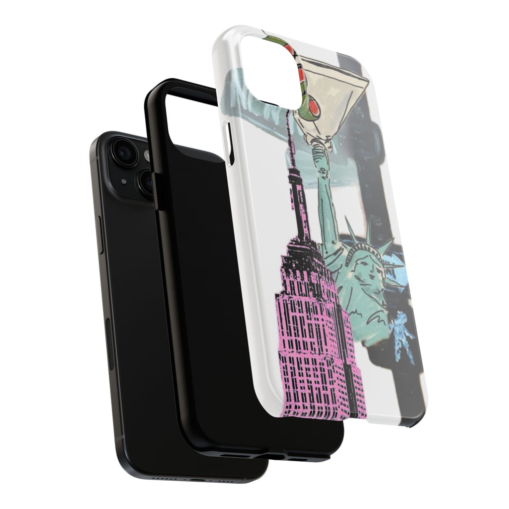 Tough Phone Case — Pop Art New York City Phone Cover (Statue of Liberty & Empire State)