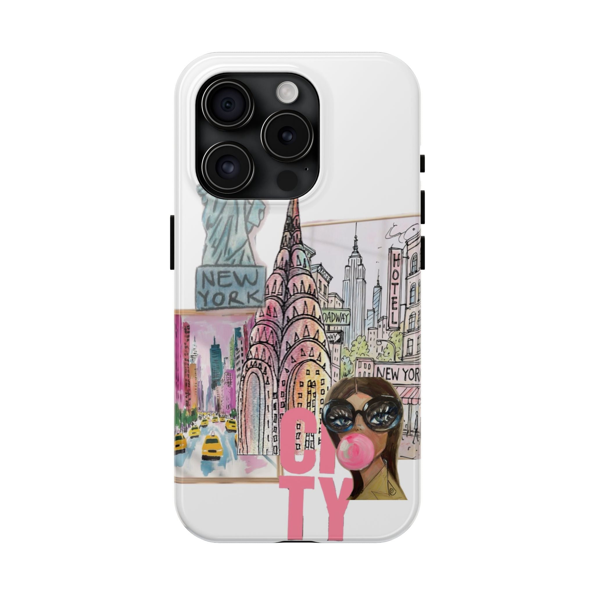 NYC Cityscape Tough Phone Case — Chic Urban Landmark Design
