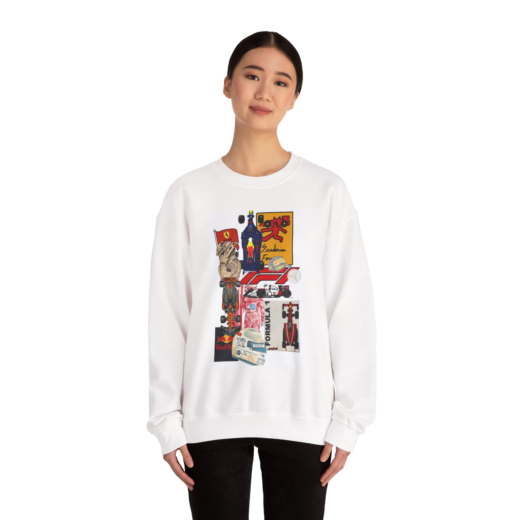 Vintage Racing Collage Sweatshirt