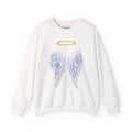 Angel & Fallen Wings Crewneck Sweatshirt – Halo Front, Devil Horns Back