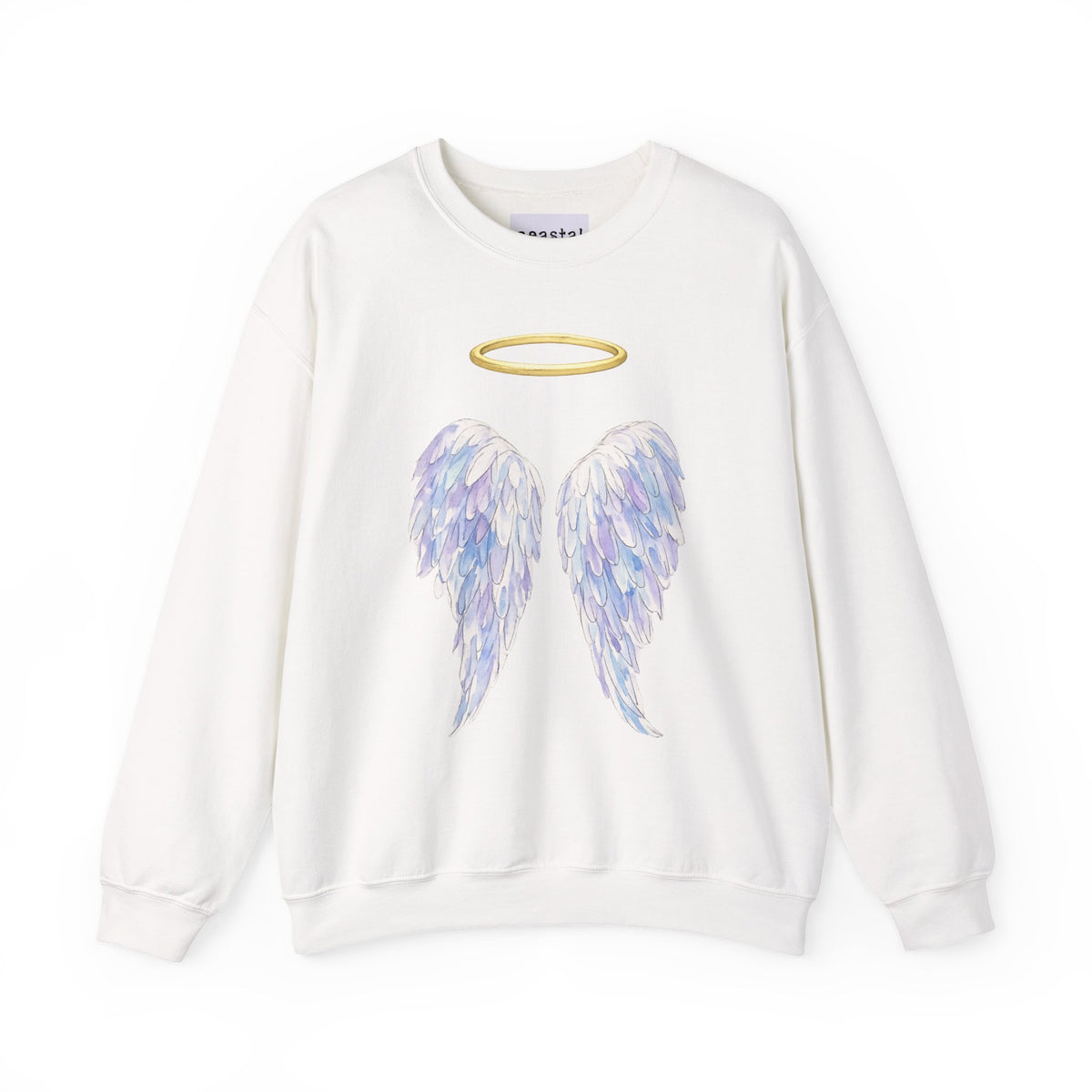 Angel & Fallen Wings Crewneck Sweatshirt – Halo Front, Devil Horns Back