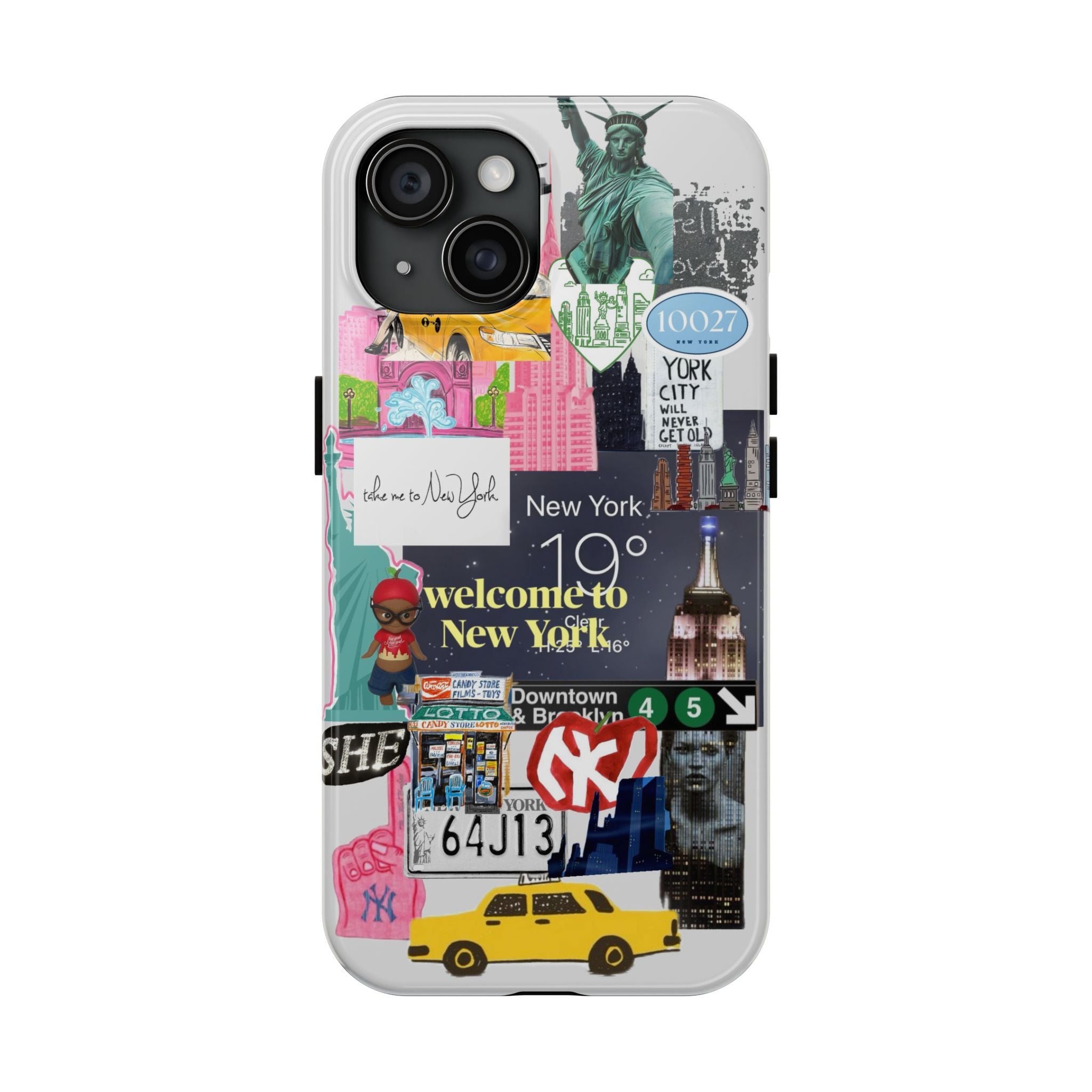 New York Collage Tough Phone Case — 'Welcome to New York' Cityscape Design