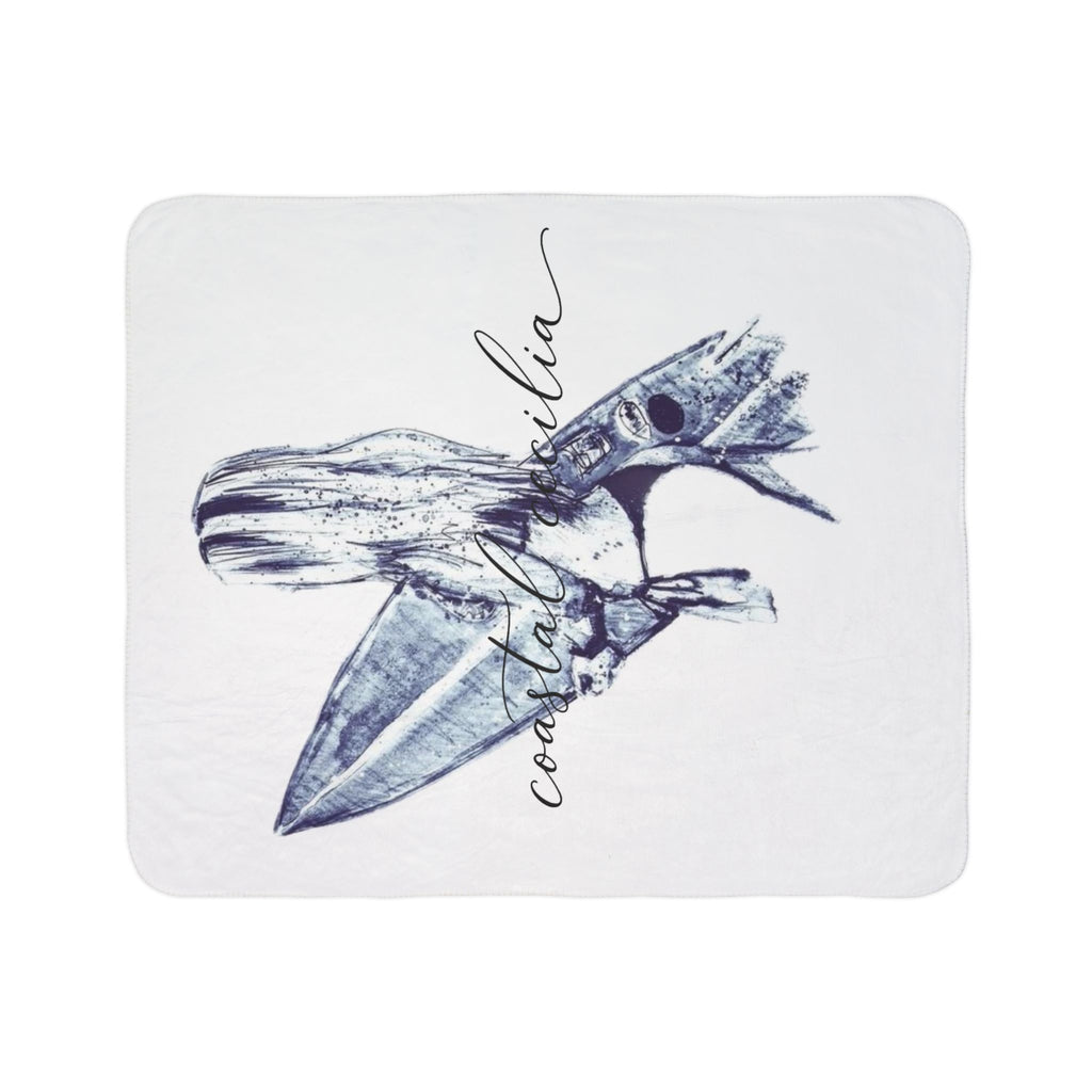 Coastal Cecilia Surf Fleece Sherpa Blanket — Coastal Surfboard Design