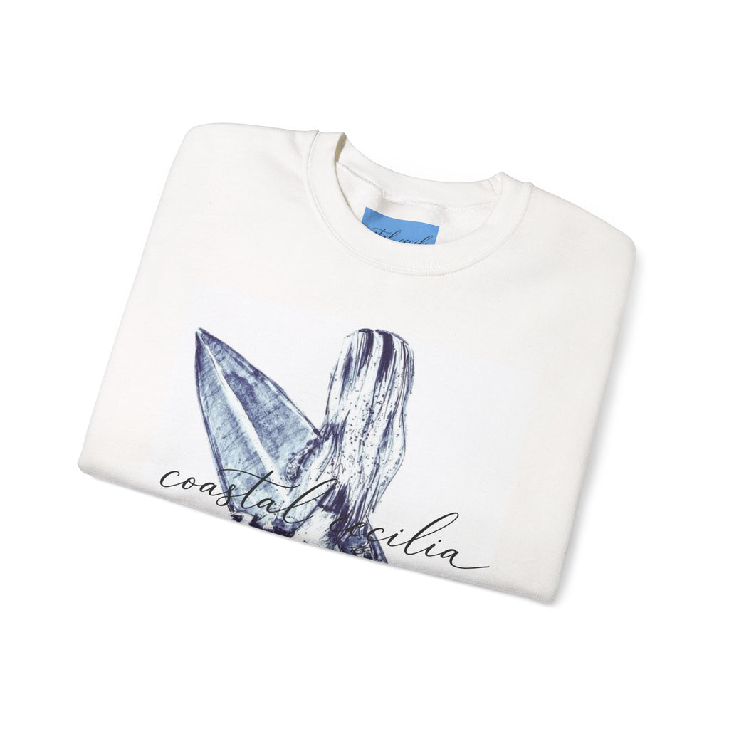 Coastal Cecilia Surf Girl Crewneck Sweatshirt