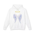 Angel & Devil Wings Hoodie — Watercolor Halo and Horns Lightweight Hoodie