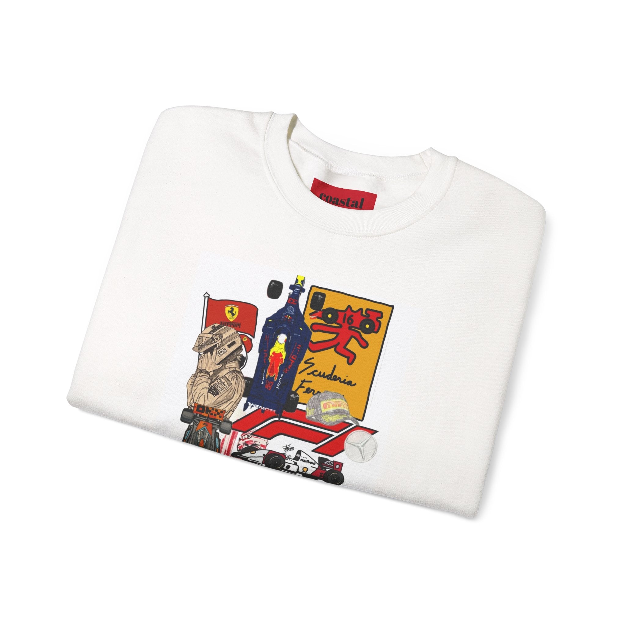 Vintage Racing Collage Sweatshirt