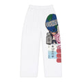 Travel Collage Women's Pajama Pants — Vintage Passport & Plane Print