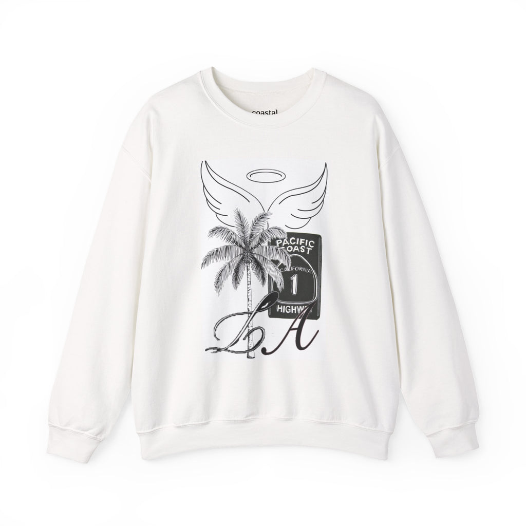California Palm Highway Sweatshirt — LA Angel Wings Crewneck