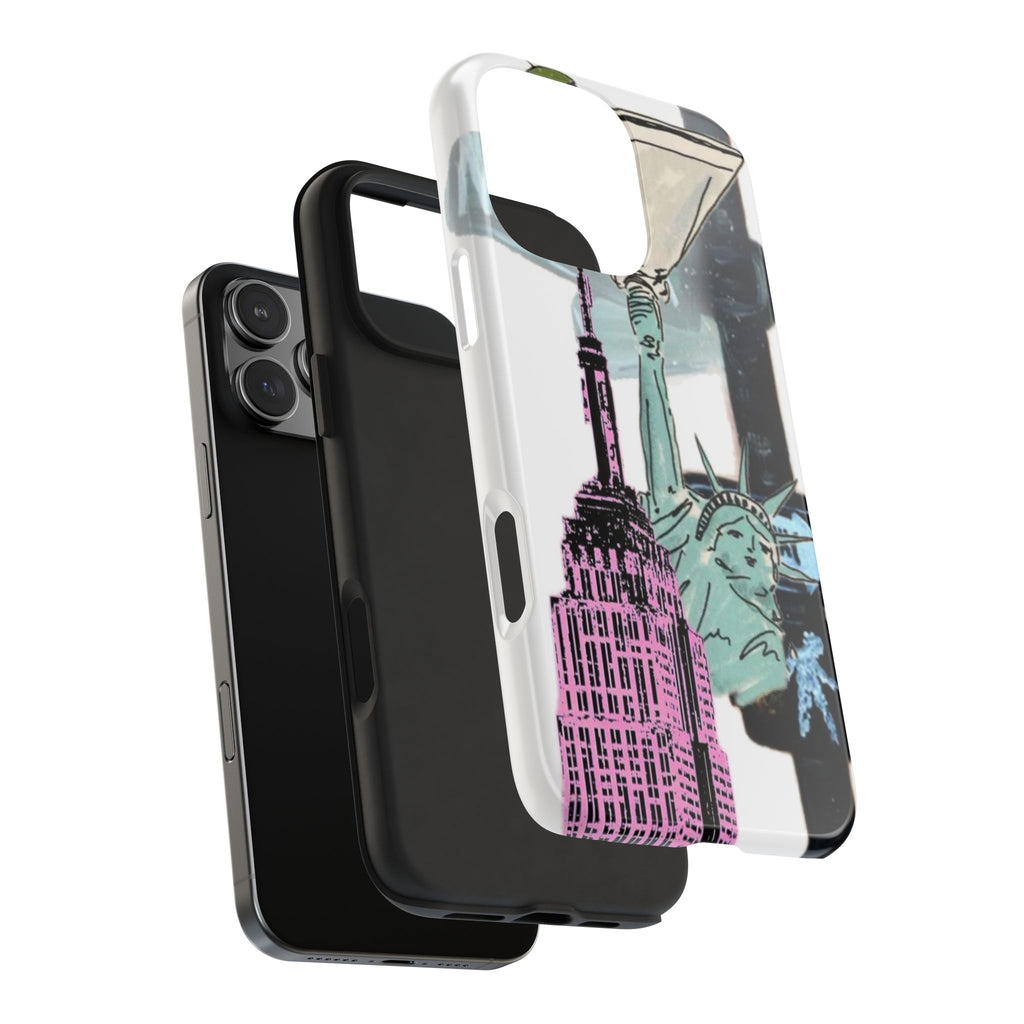 Tough Phone Case — Pop Art New York City Phone Cover (Statue of Liberty & Empire State)