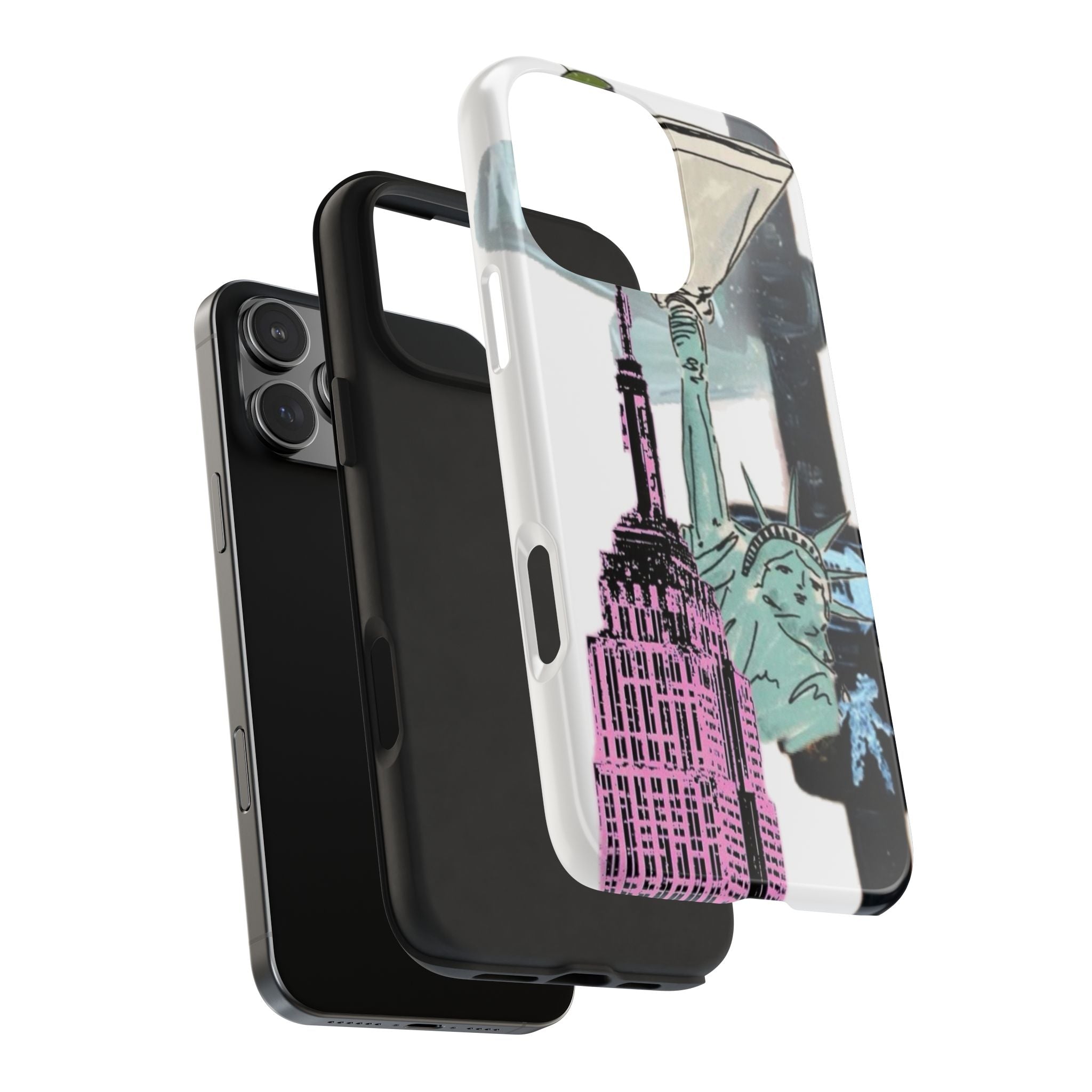 Tough Phone Case — Pop Art New York City Phone Cover (Statue of Liberty & Empire State)