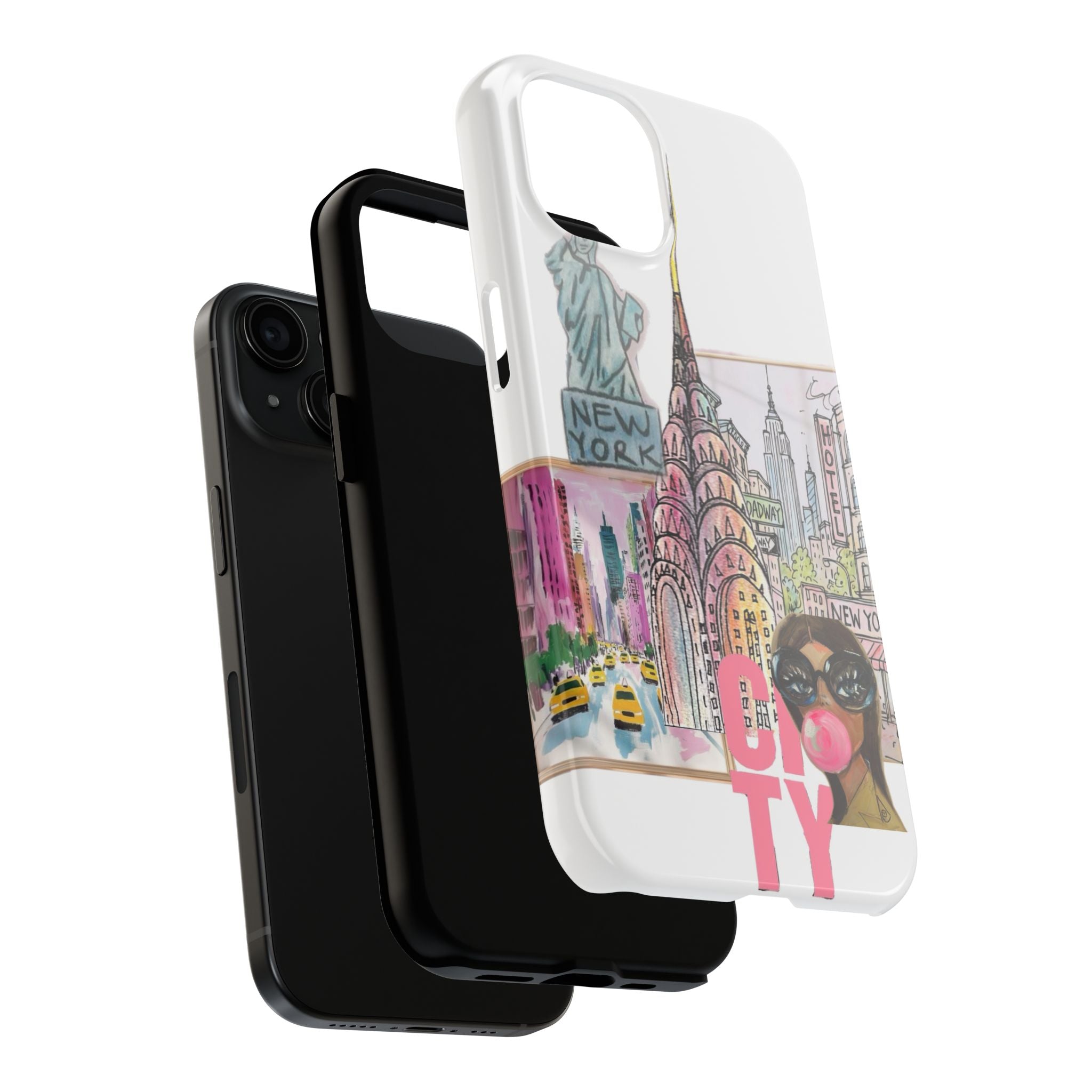 NYC Cityscape Tough Phone Case — Chic Urban Landmark Design