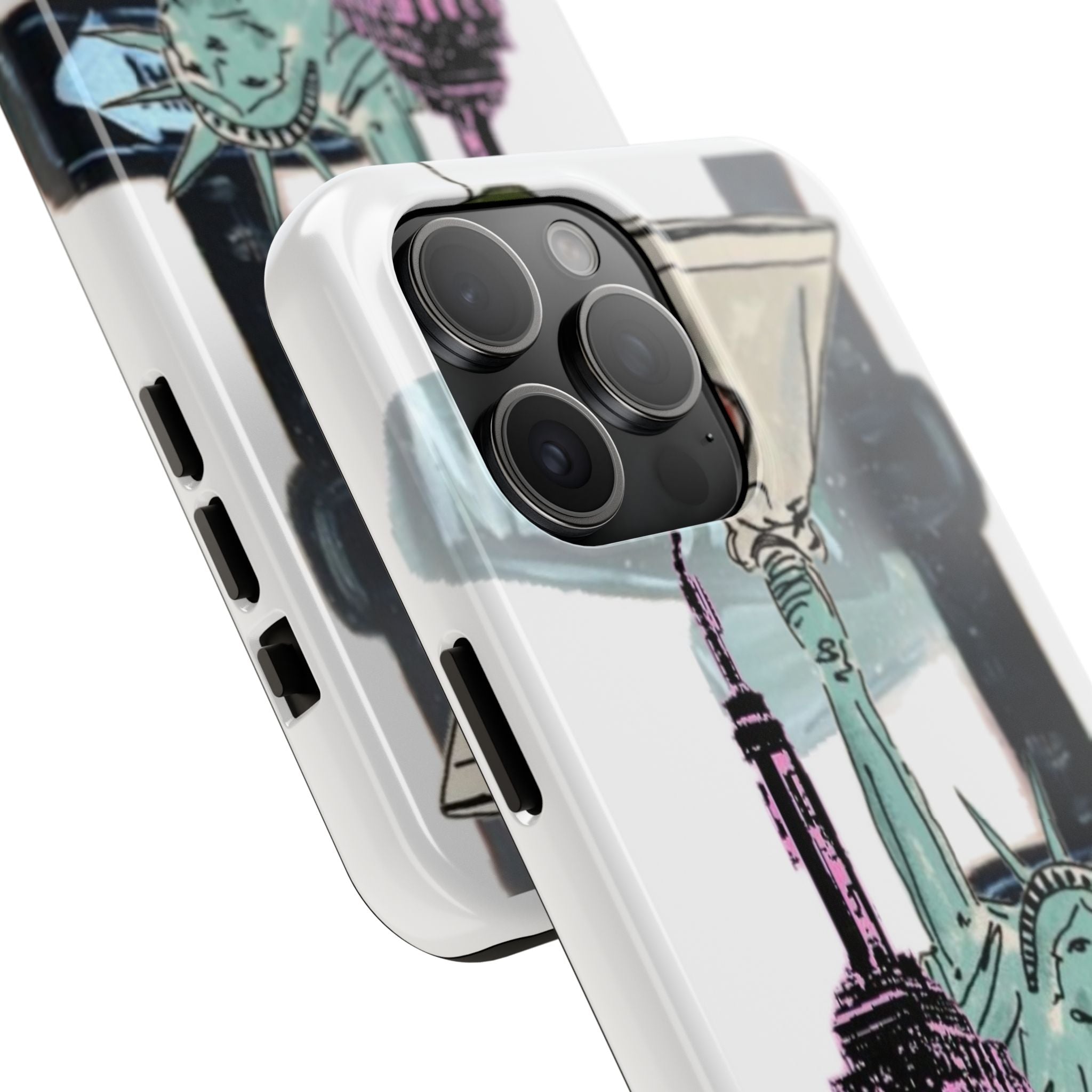 Tough Phone Case — Pop Art New York City Phone Cover (Statue of Liberty & Empire State)