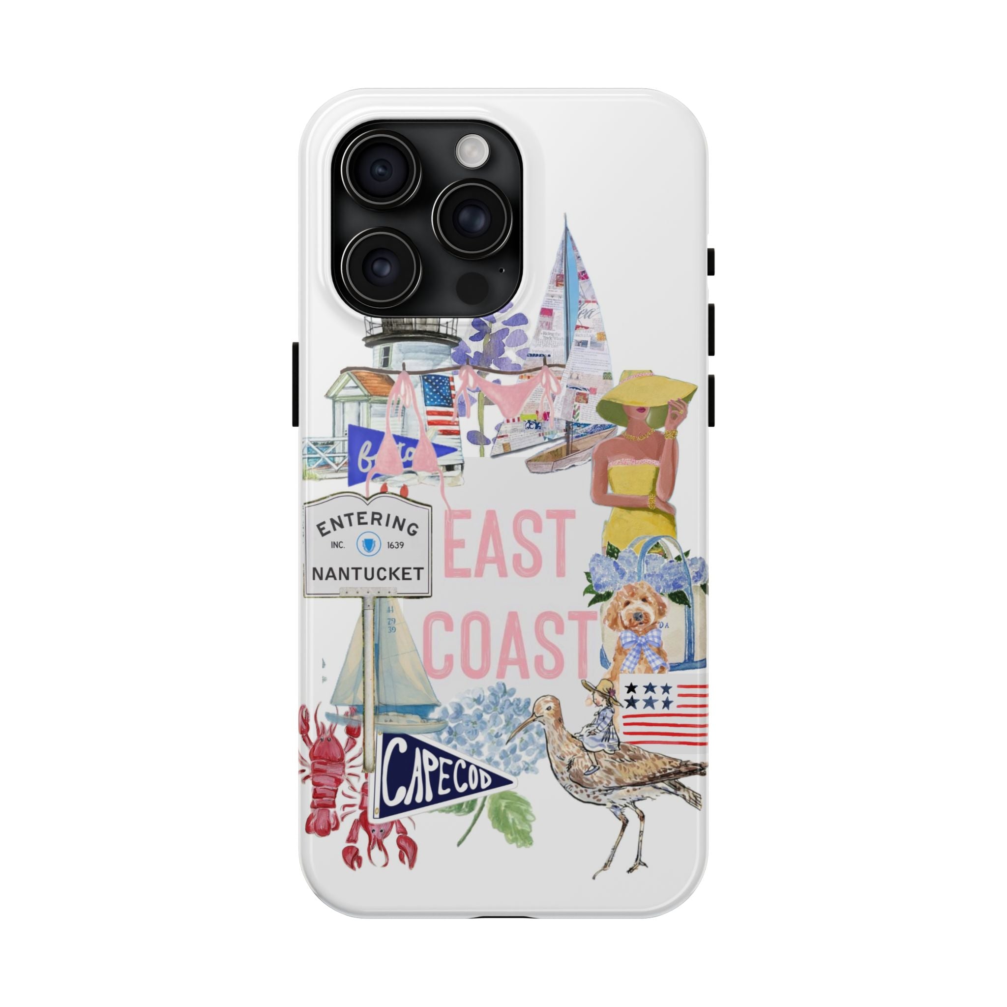 East Coast Collage Tough Phone Case — Cape Cod & Nantucket Beach Vibes