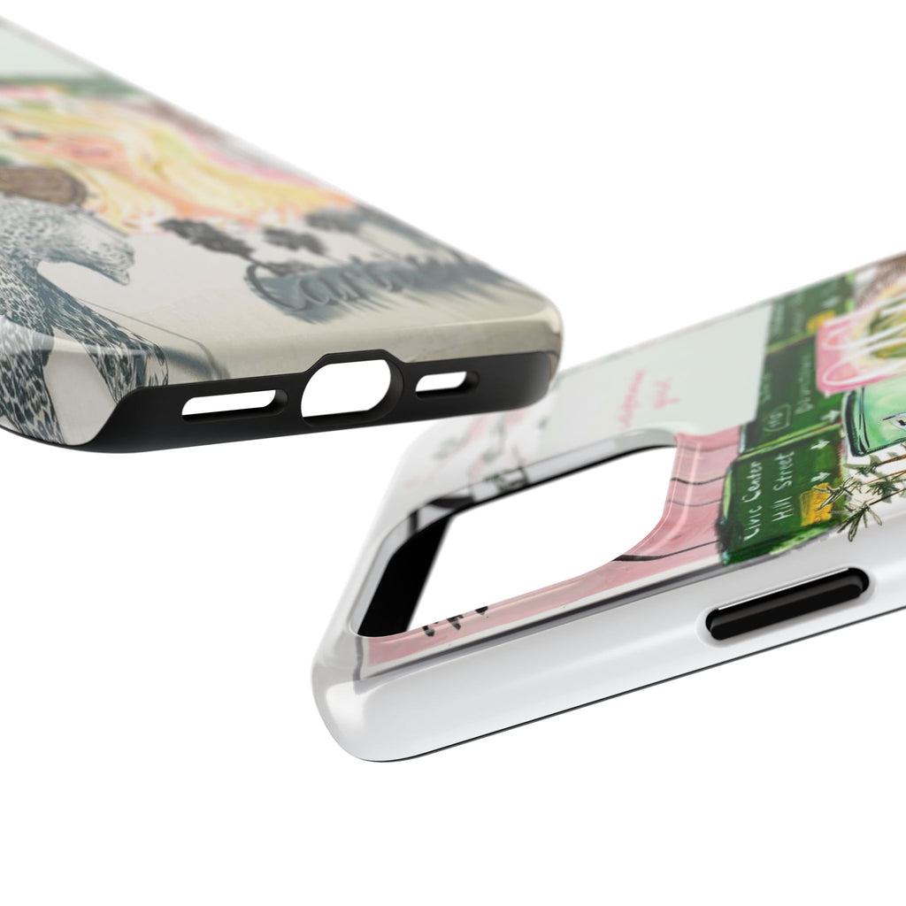 California Girl Illustrated Phone Case — Retro Palm Beach Art