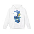 Celestial Moon & Eye Hoodie — Mystical Blue Moon Graphic Sweatshirt