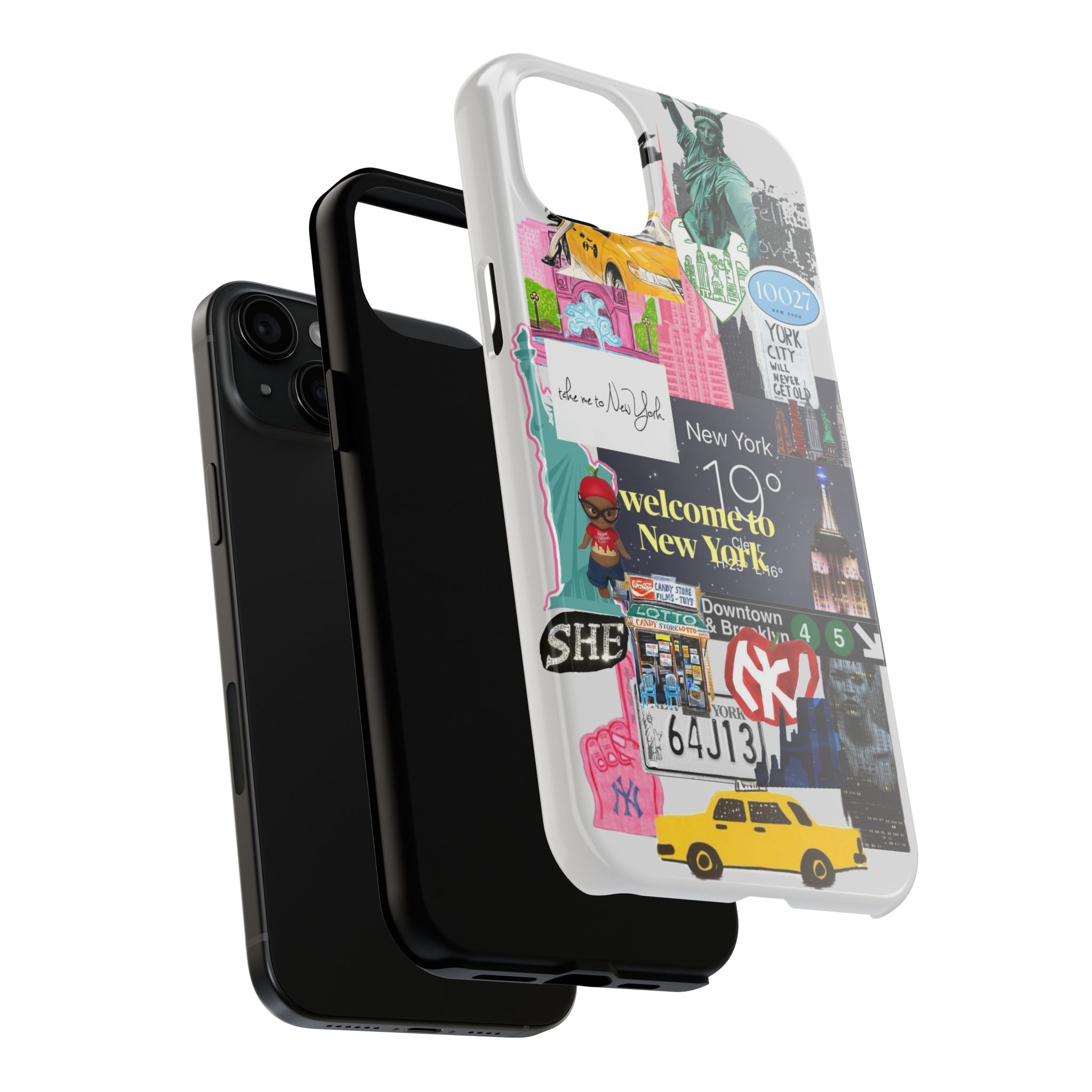 New York Collage Tough Phone Case — 'Welcome to New York' Cityscape Design