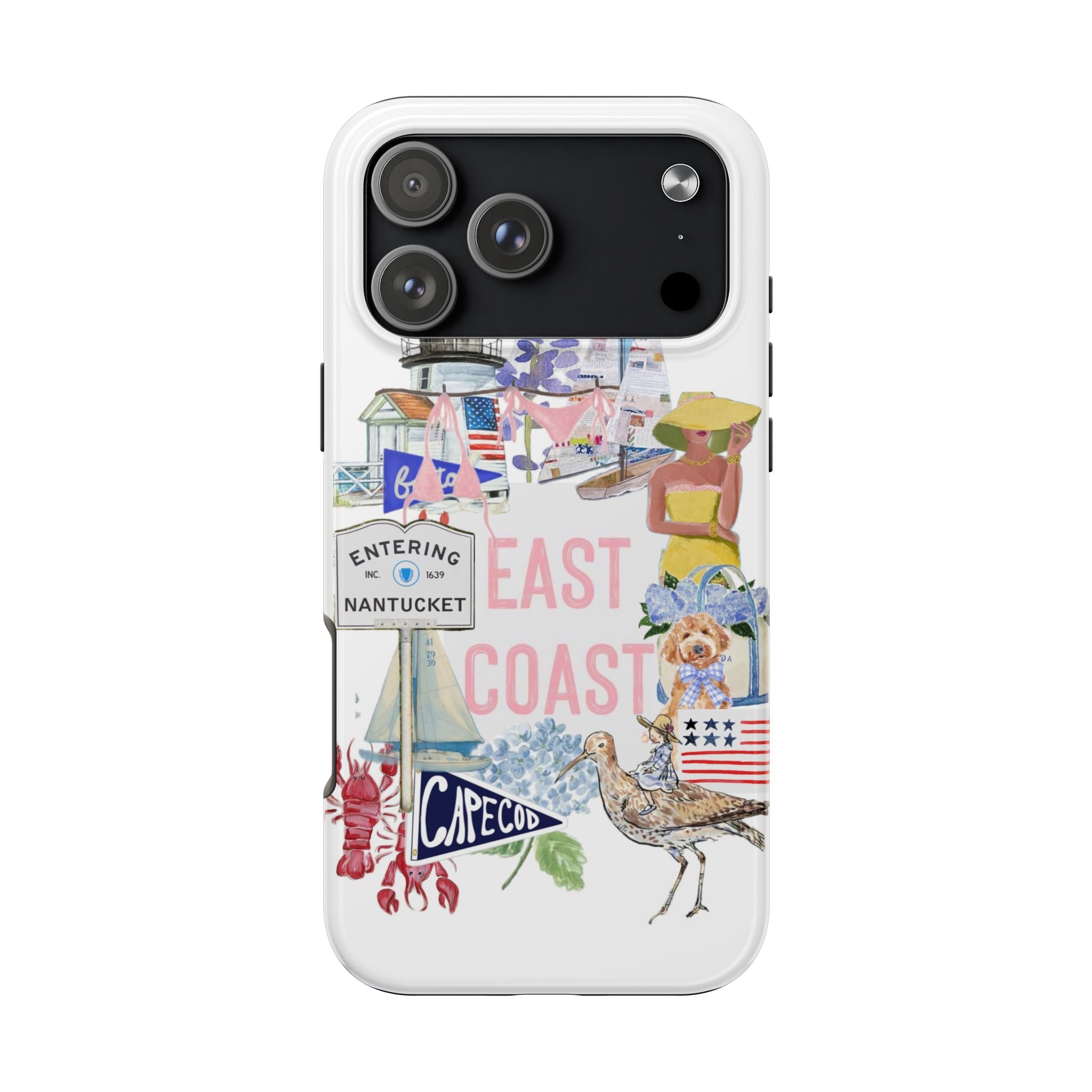 East Coast Collage Tough Phone Case — Cape Cod & Nantucket Beach Vibes